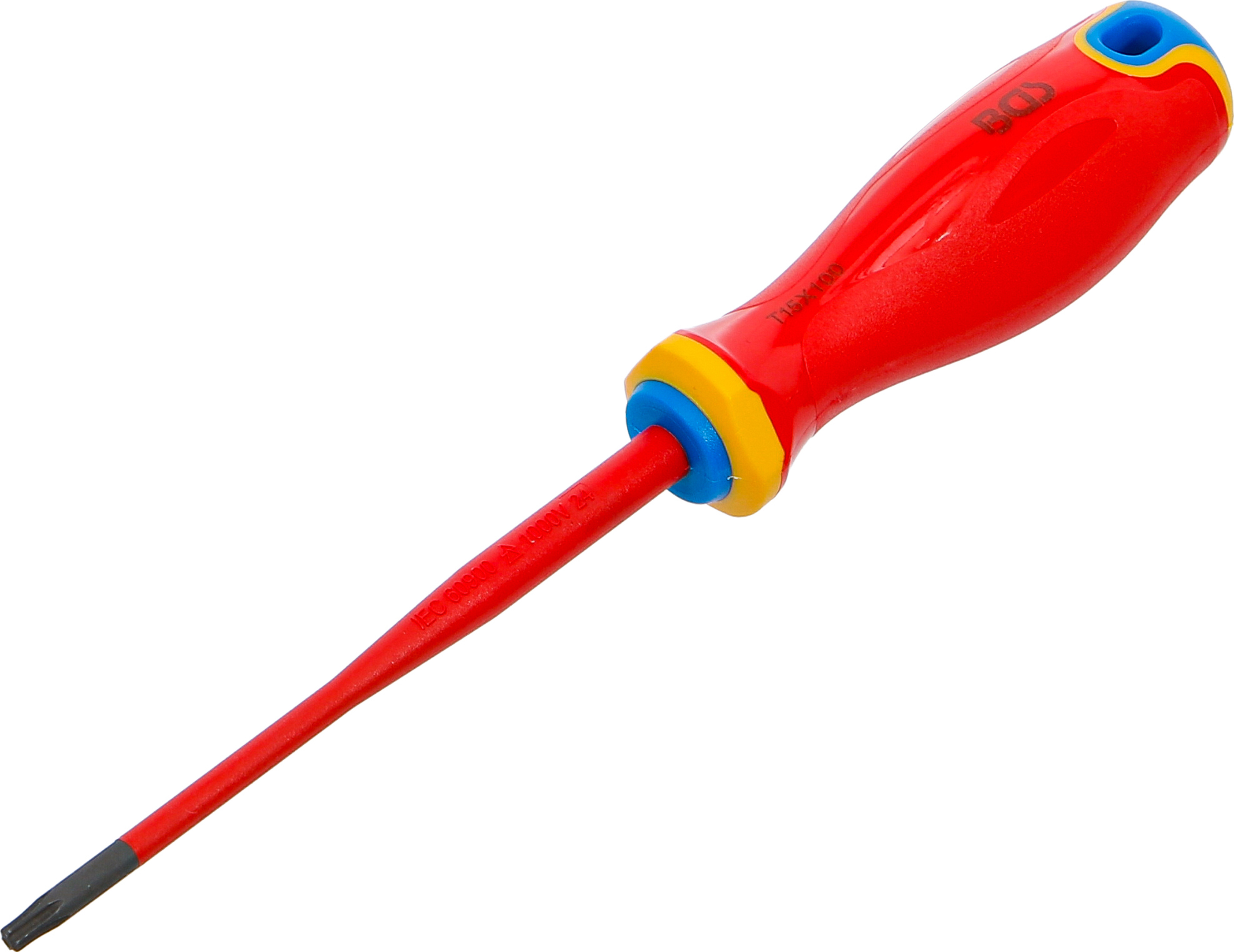 BGS 35864 VDE-Schraubendreher | extra dünne Spitze | T-Profil (für Torx) T15