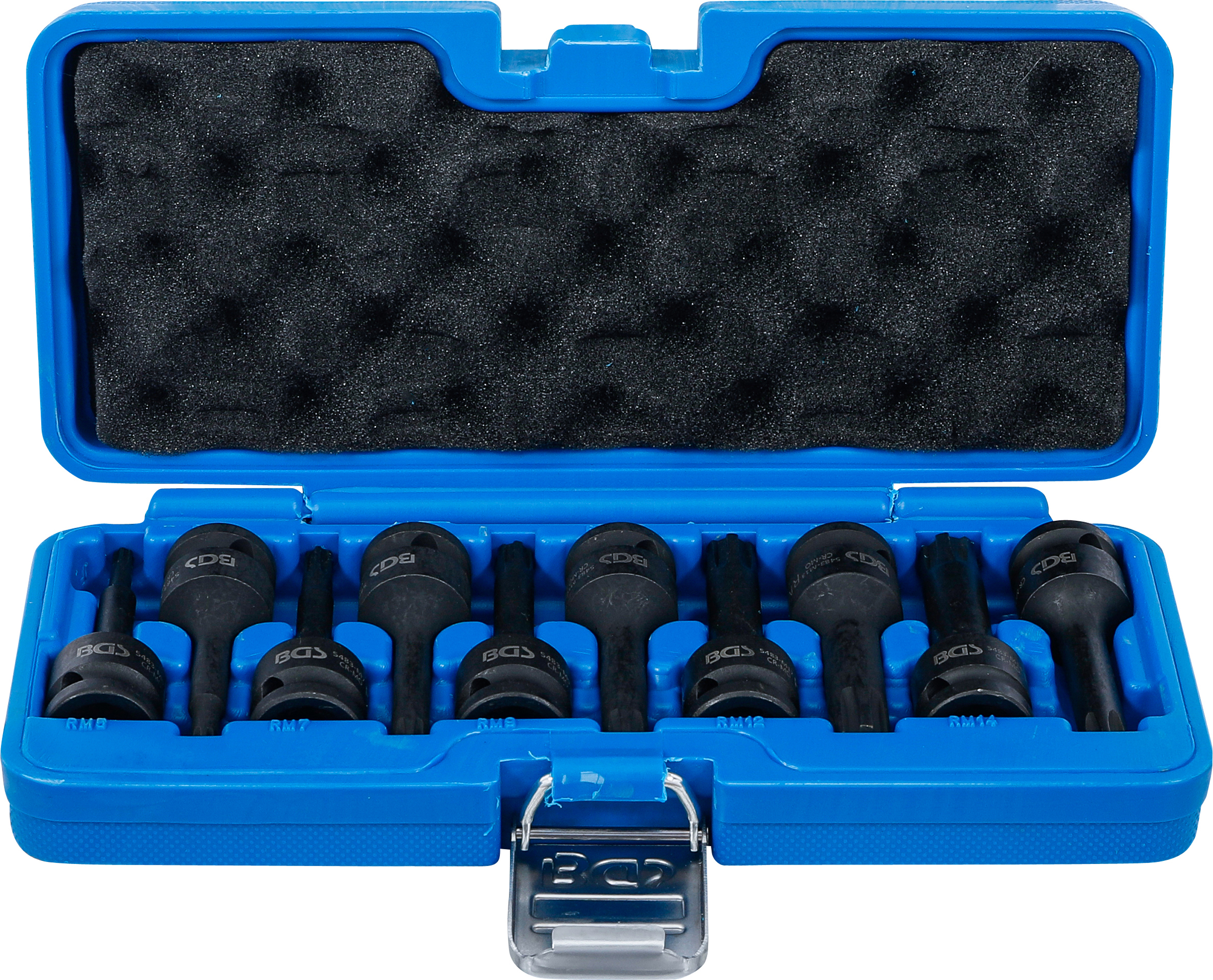 BGS 5483 Kraft-Bit-Einsatz-Satz | Antrieb Innenvierkant 12,5 mm (1/2") | Keil-Profil (für Ribe) M5 - M14 | 9-tlg.