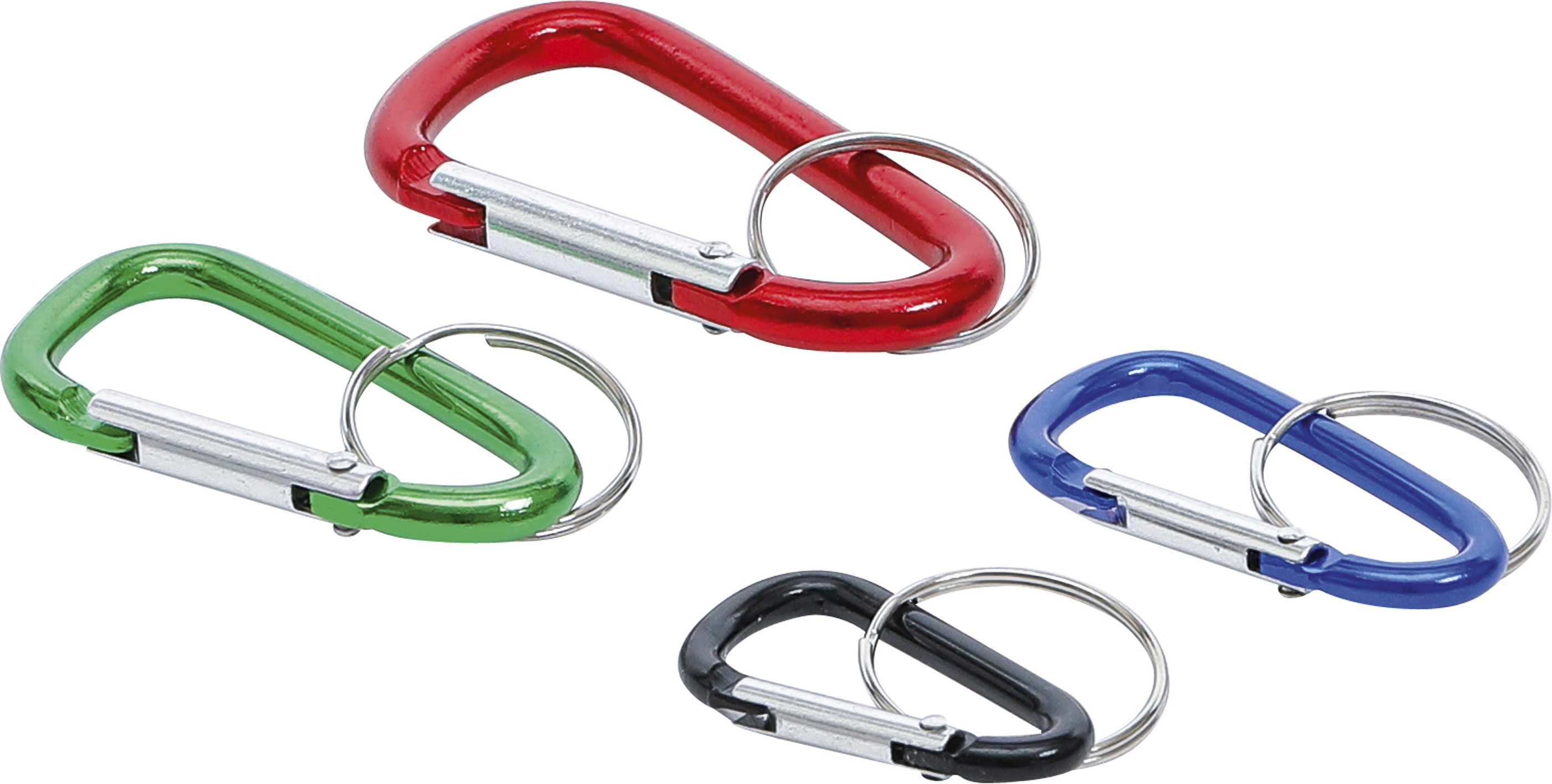 BGS 80872 Schlüsselbund-Karabinerhaken-Satz | 4-tlg.