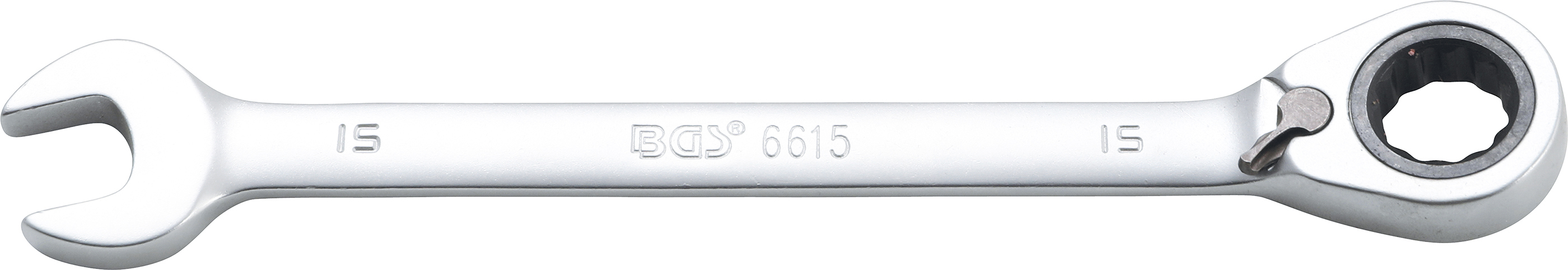 BGS 6615 Ratschenring-Maulschlüssel | umschaltbar | SW 15 mm BGS 6615 Ratschenring-Maulschlüssel | umschaltbar | SW 15 mm