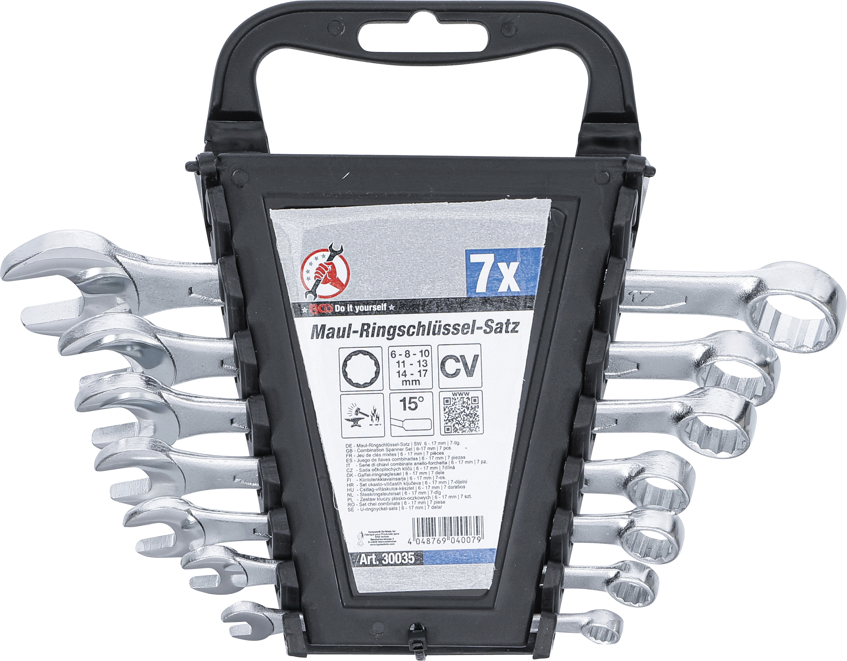 BGS 30035 Maul-Ringschlüssel-Satz | SW 6 - 17 mm | 7-tlg. BGS 30035 Maul-Ringschlüssel-Satz | SW 6 - 17 mm | 7-tlg.