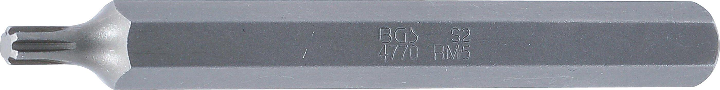 BGS 4770 Bit | Länge 100 mm | Antrieb Außensechskant 10 mm (3/8") | Keil-Profil (für RIBE) M5
