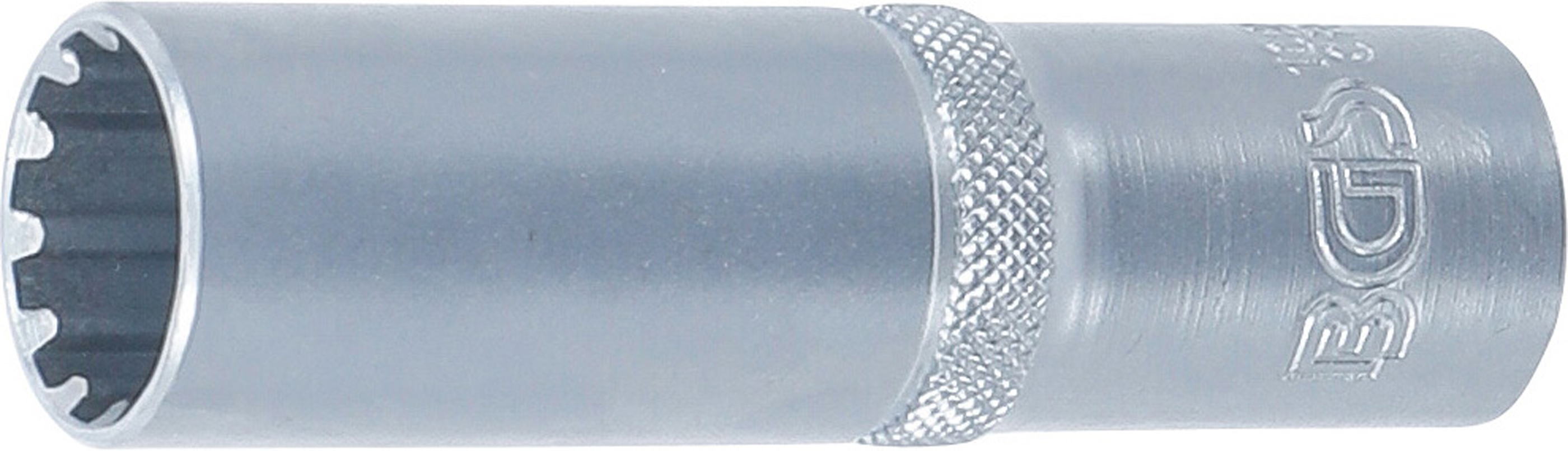 BGS 10256 Steckschlüssel-Einsatz Gear Lock, tief | Antrieb Innenvierkant 12,5 mm (1/2") | SW 16 mm