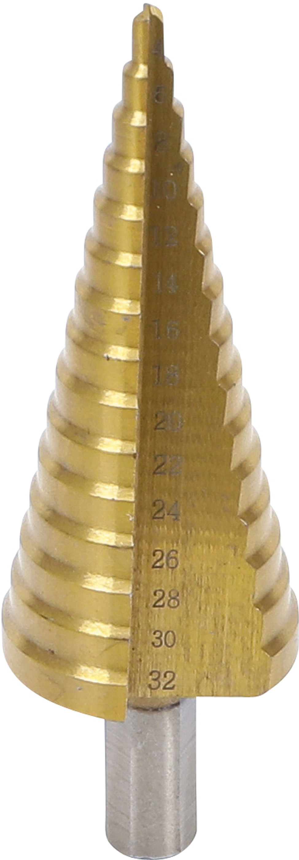 BGS 1619 Stufenbohrer | titannitriert | Ø 4 - 32 mm BGS 1619 Stufenbohrer | titannitriert | Ø 4 - 32 mm