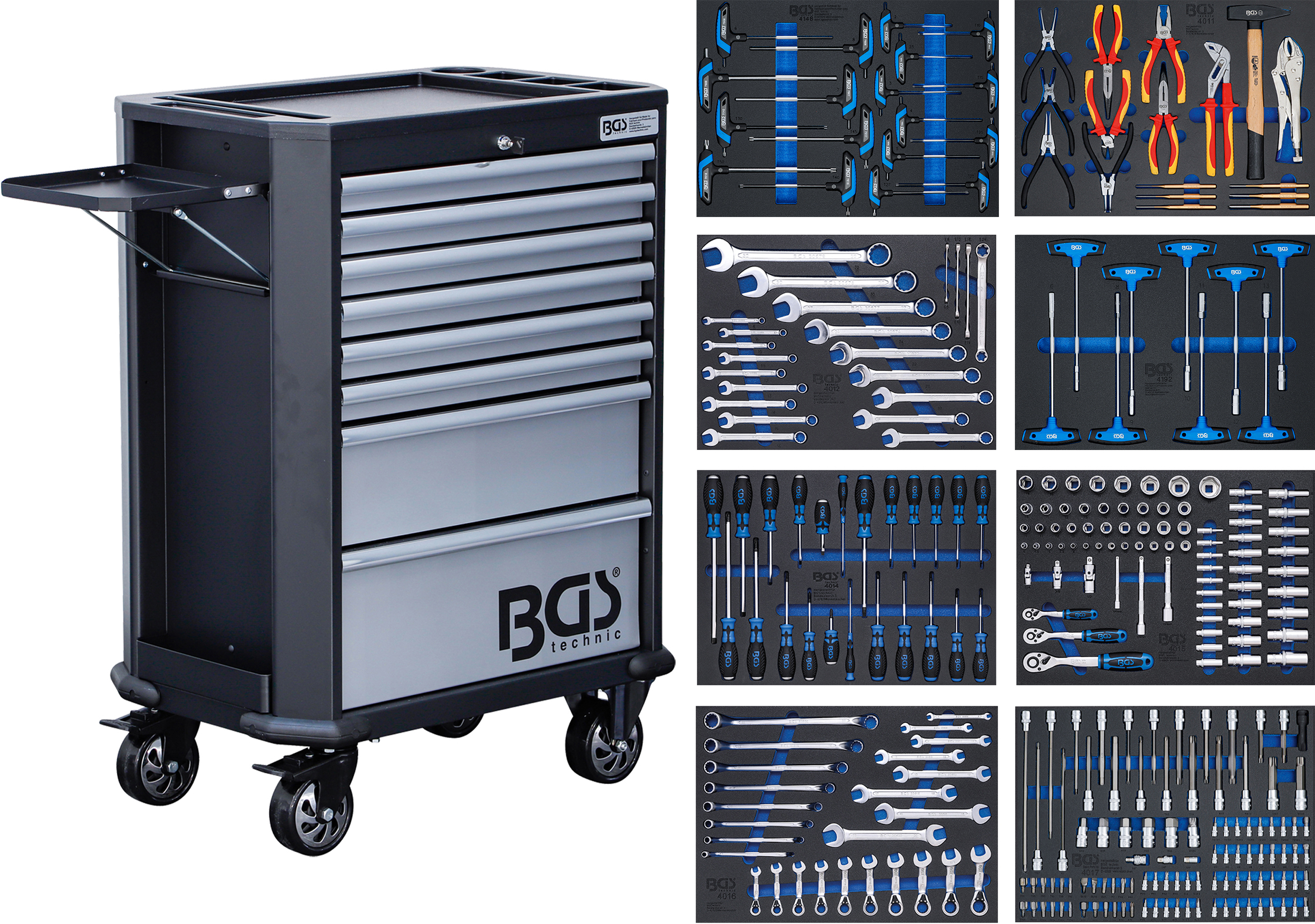 BGS 4007 Werkstattwagen | 8 Schubladen | mit 299 Werkzeugen BGS 4007 Werkstattwagen | 8 Schubladen | mit 299 Werkzeugen