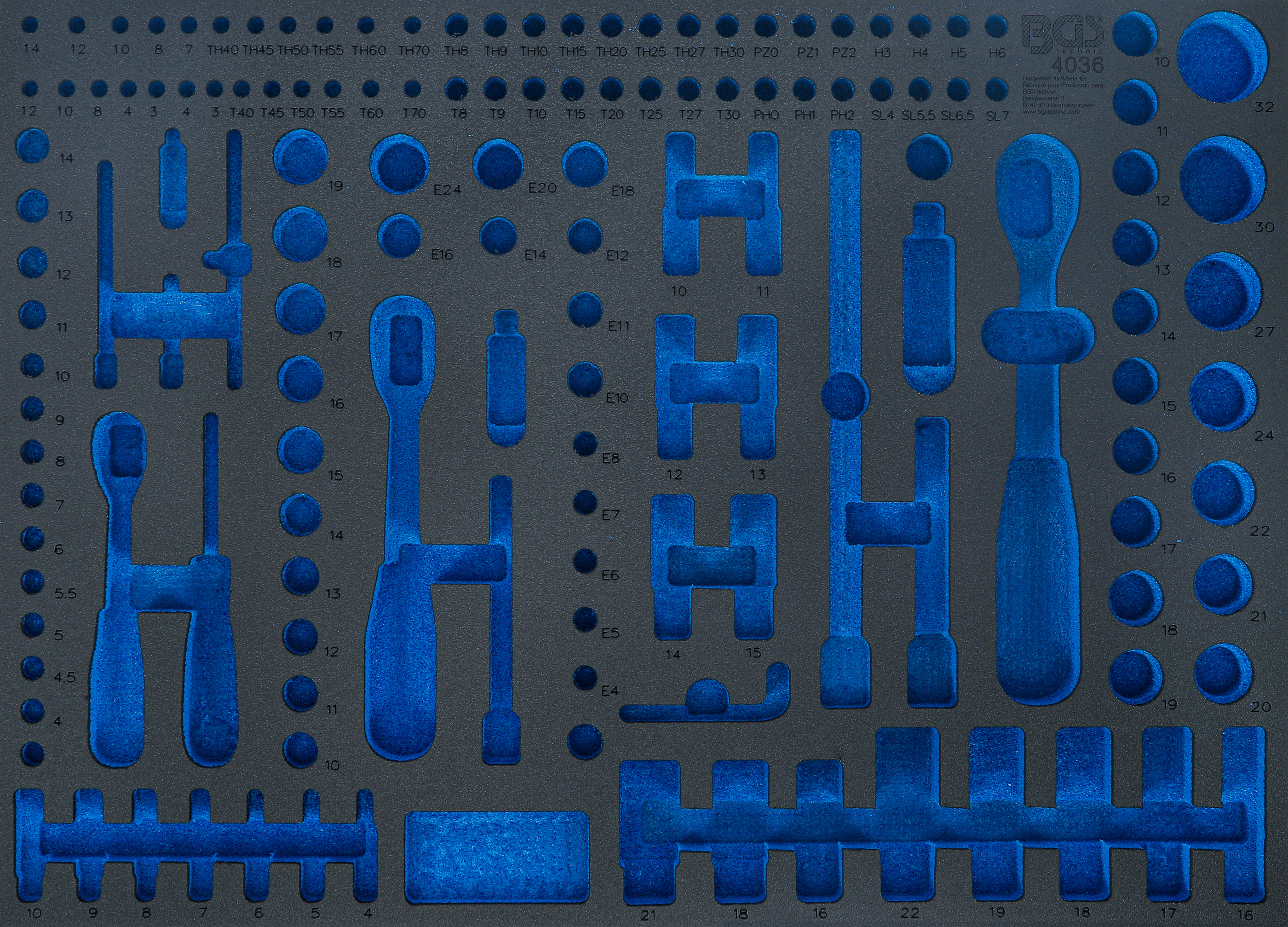 BGS 4036-1 Werkstattwageneinlage 3/3 | leer | für Art. 4036