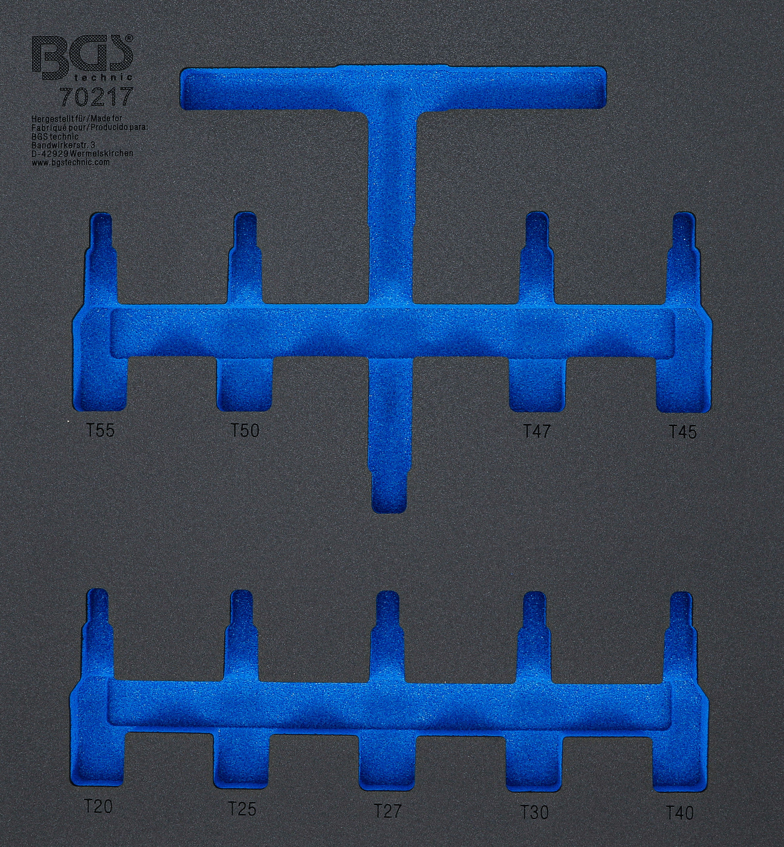 BGS 7131-1 Werkstattwageneinlage 2/3 | leer | für Art. 70217