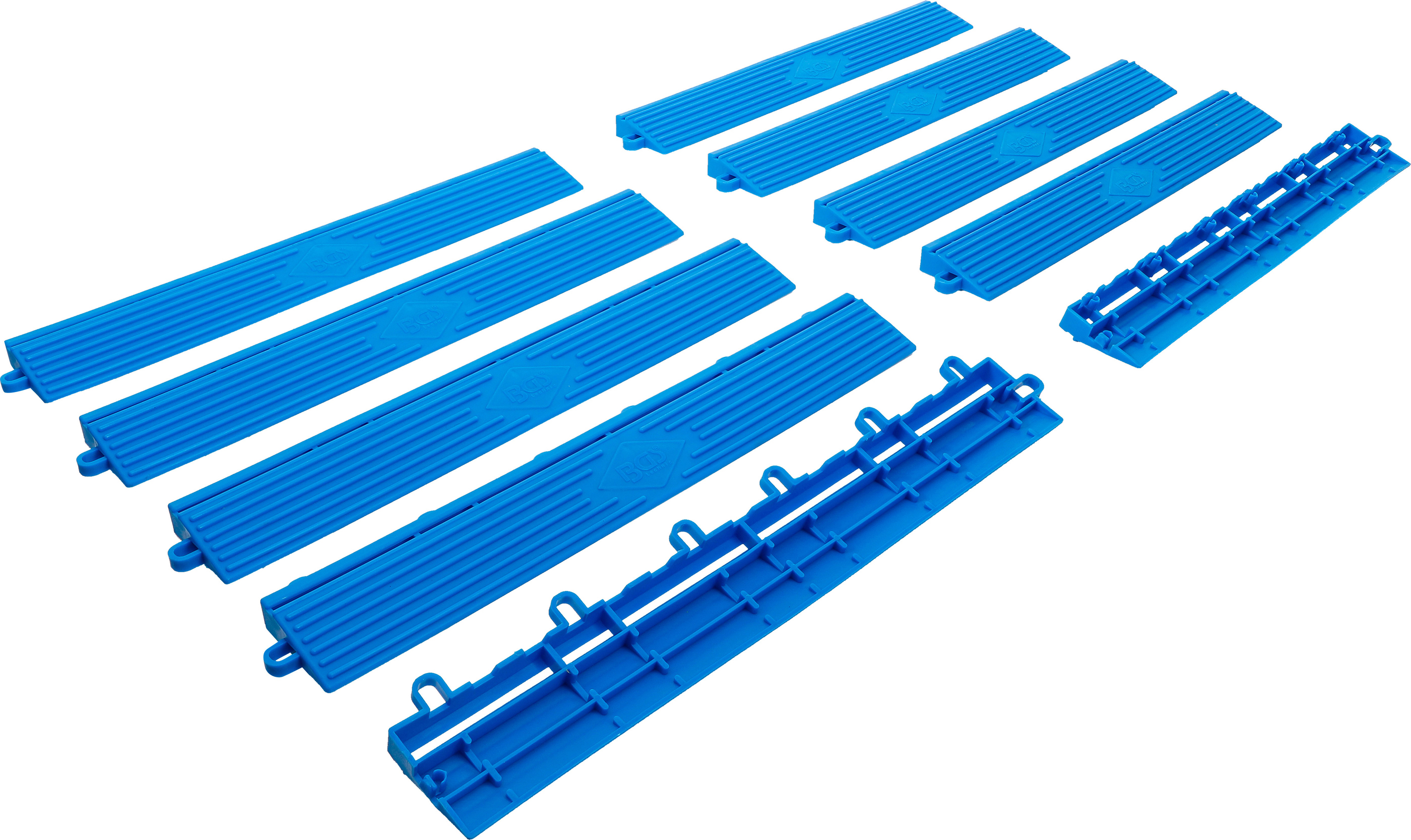 BGS 74547 Kunststoff-Fliesen-Randelement-Satz | Klick-System | 400 x 55 x 15 mm | 10-tlg.