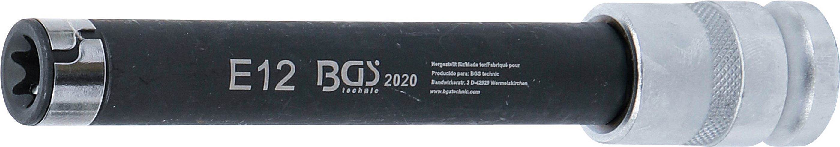 BGS 2020 Steckschlüssel-Einsatz für BMW-Zylinderkopf E-Profil, 150 mm | Antrieb Innenvierkant 12,5 mm (1/2") | SW E12 BGS 2020 Steckschlüssel-Einsatz für BMW-Zylinderkopf E-Profil, 150 mm | Antrieb Innenvierkant 12,5 mm (1/2") | SW E12