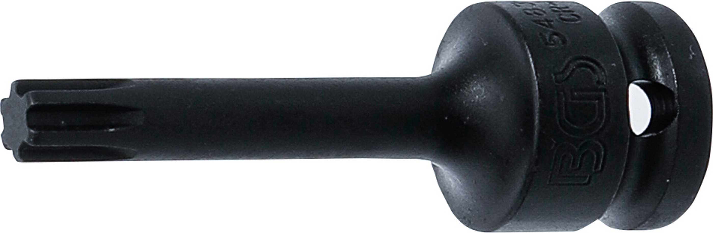 BGS 5483-M9 Kraft-Bit-Einsatz | Länge 75 mm | Antrieb Innenvierkant 12,5 mm (1/2") | Keil-Profil (für RIBE) M9