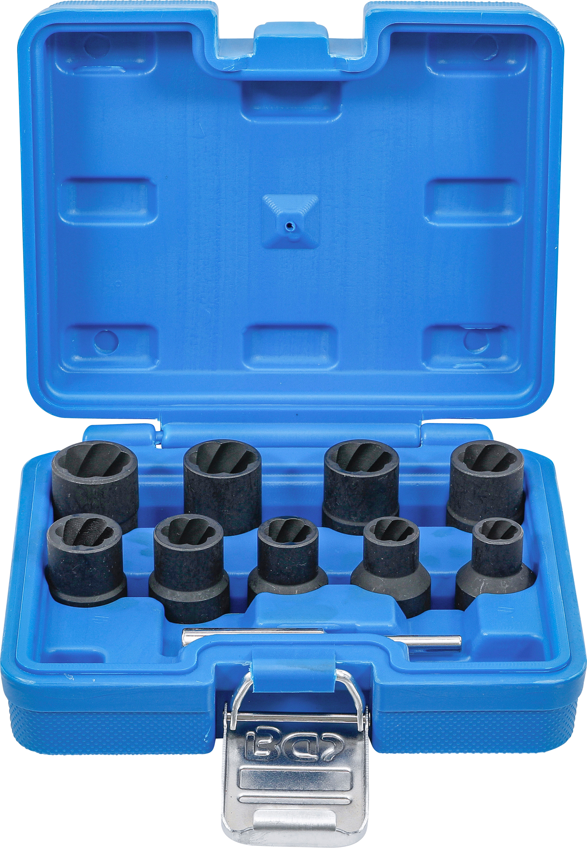 BGS 5266 Spiral-Profil-Steckschlüssel-Satz / Schraubenausdreher | Antrieb Innenvierkant 12,5 mm (1/2") | SW 10 - 19 mm | 10-tlg. BGS 5266 Spiral-Profil-Steckschlüssel-Satz / Schraubenausdreher | Antrieb Innenvierkant 12,5 mm (1/2") | SW 10 - 19 mm | 10-tlg.