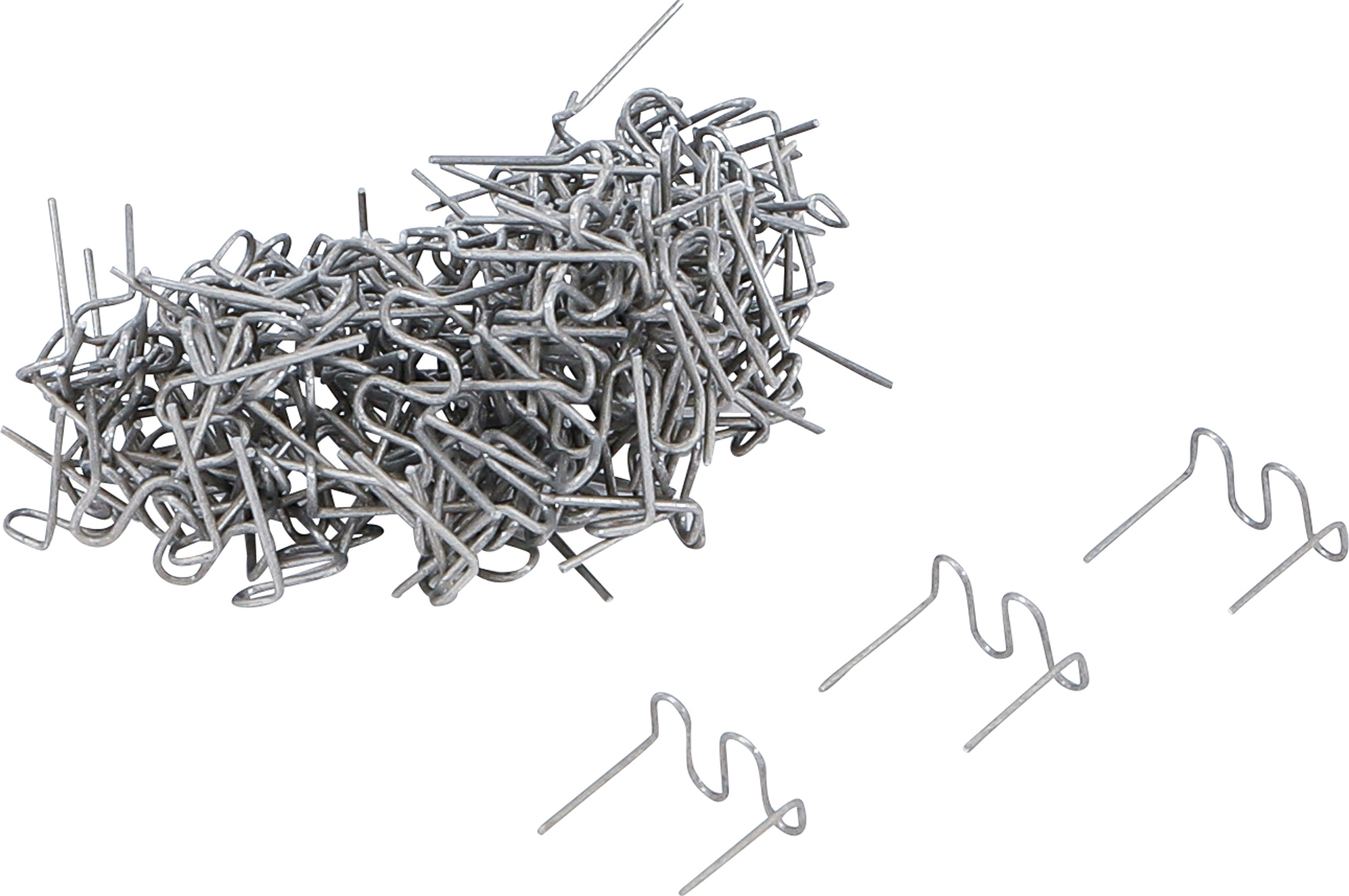 BGS 73353 Reparaturklammern-Satz | Wellenform | 0,8 mm | 100-tlg.