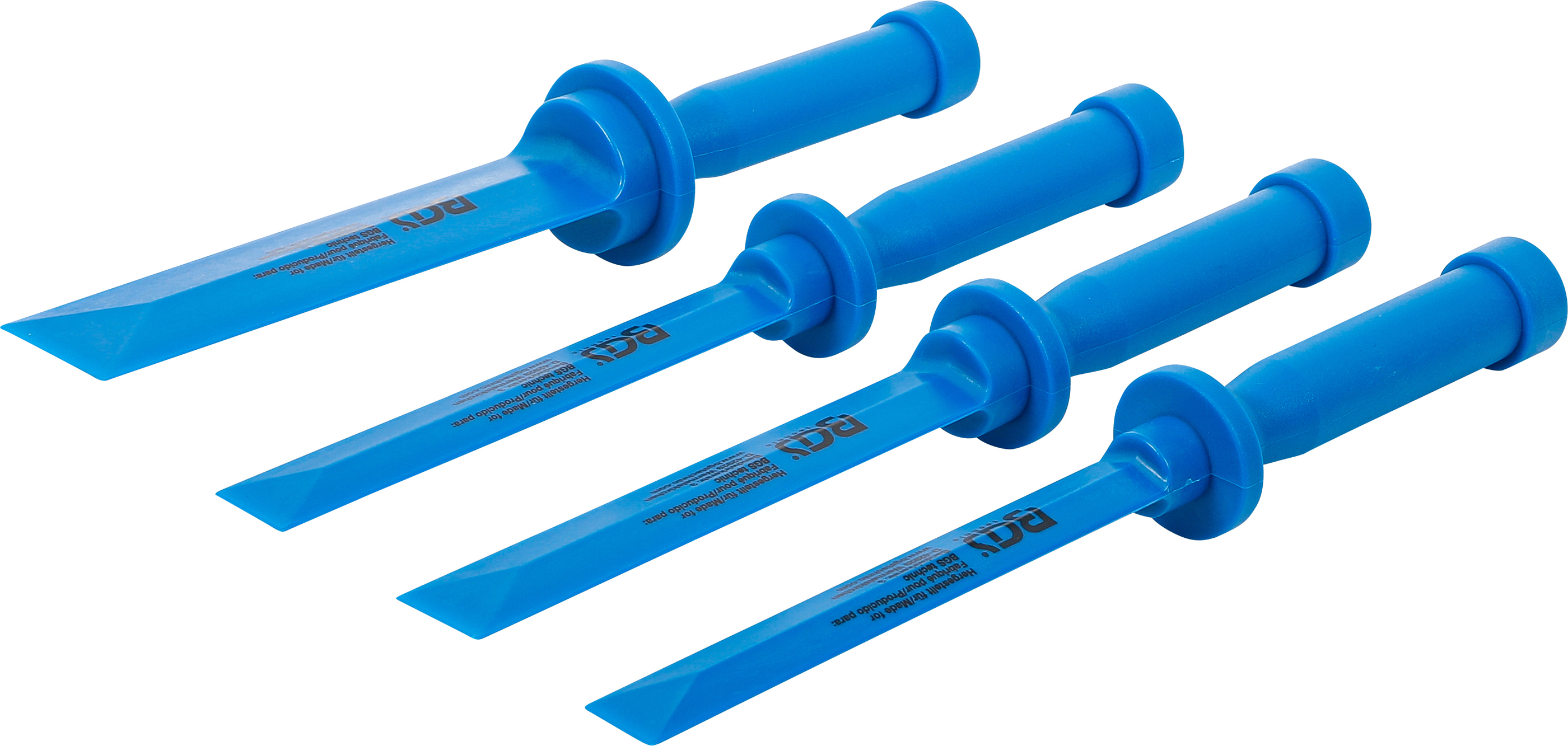 BGS 366 Kunststoff-Schaber-Satz | 19 - 22 - 25 - 38 mm breit | 4-tlg.