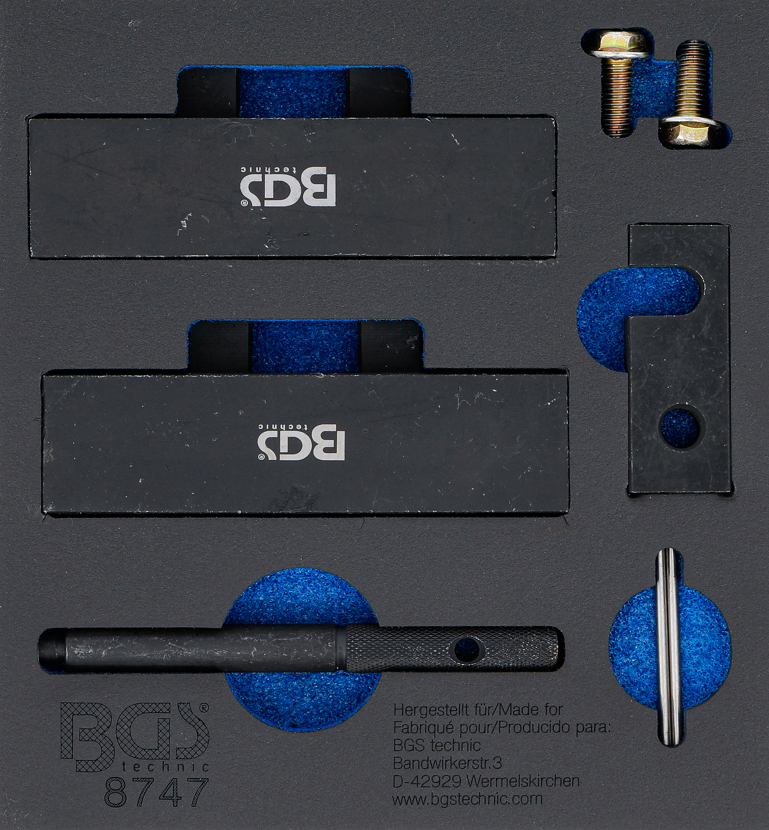 BGS 8747 Werkstattwageneinlage 1/6: Motor-Einstellwerkzeug-Satz | für BMW M42, M50