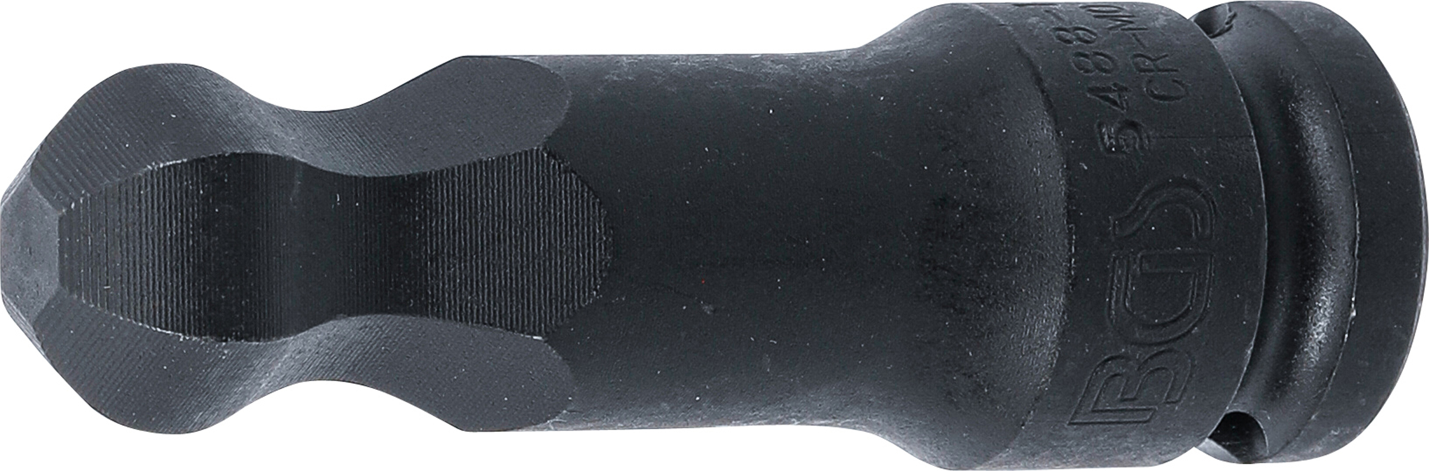 BGS 5488-17 Kraft-Bit-Einsatz | Länge 75 mm | Antrieb Innenvierkant 12,5 mm (1/2") | Innensechskant mit Kugelkopf 17 mm