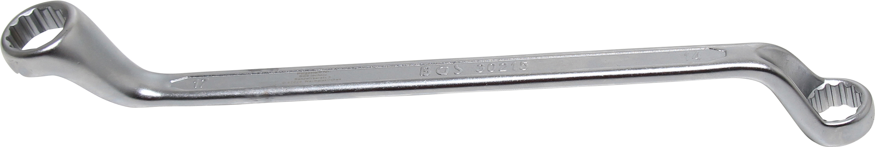 BGS 30215 Doppel-Ringschlüssel | tief gekröpft | SW 14 x 17 mm BGS 30215 Doppel-Ringschlüssel | tief gekröpft | SW 14 x 17 mm
