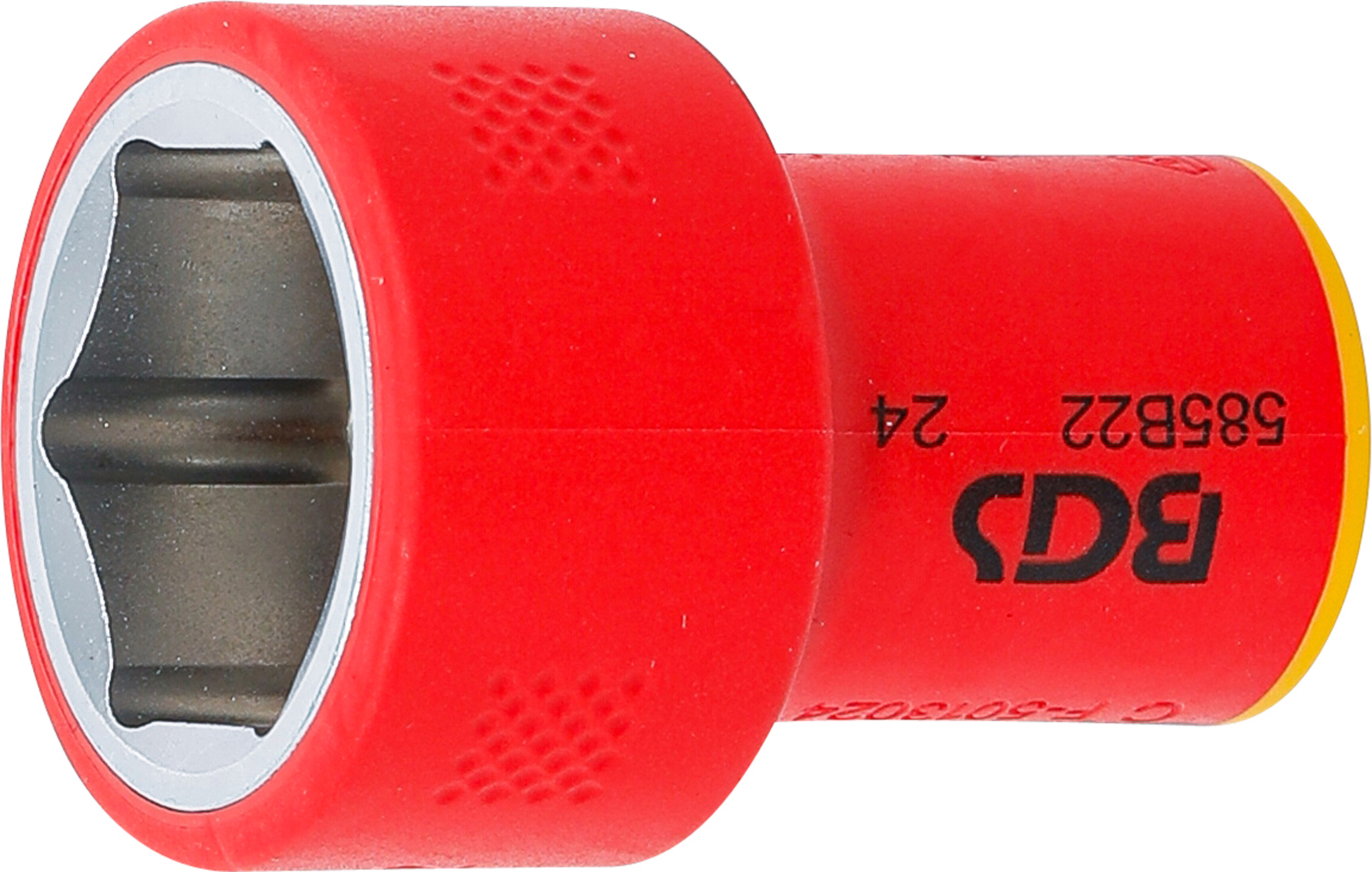 BGS 35881 VDE-Steckschlüssel-Einsatz Sechskant | Antrieb Innenvierkant 10 mm (3/8") | SW 22 mm