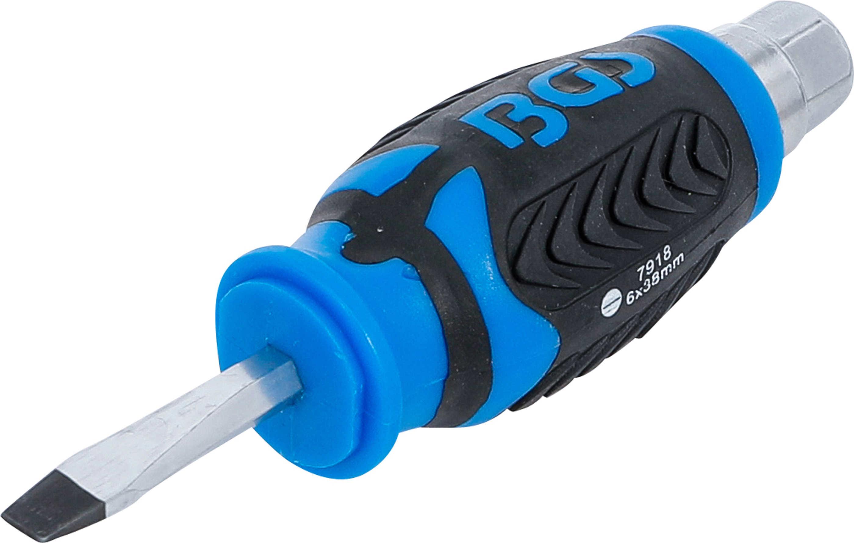 BGS 7918 Schraubendreher | mit Außensechskant | Schlitz 6 mm | Klingenlänge 38 mm