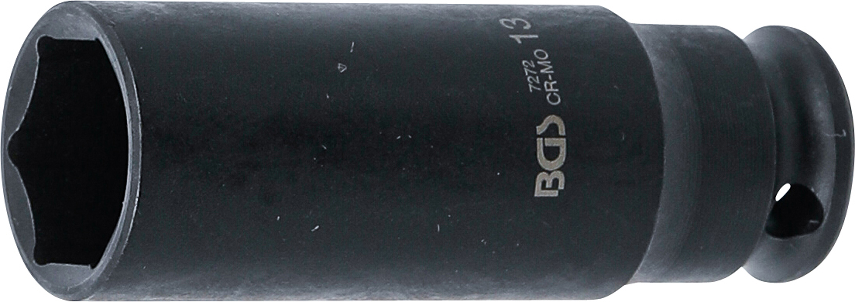 BGS 7272 Kraft-Steckschlüssel-Einsatz Sechskant, tief | Antrieb Innenvierkant 6,3 mm (1/4") | SW 13 mm