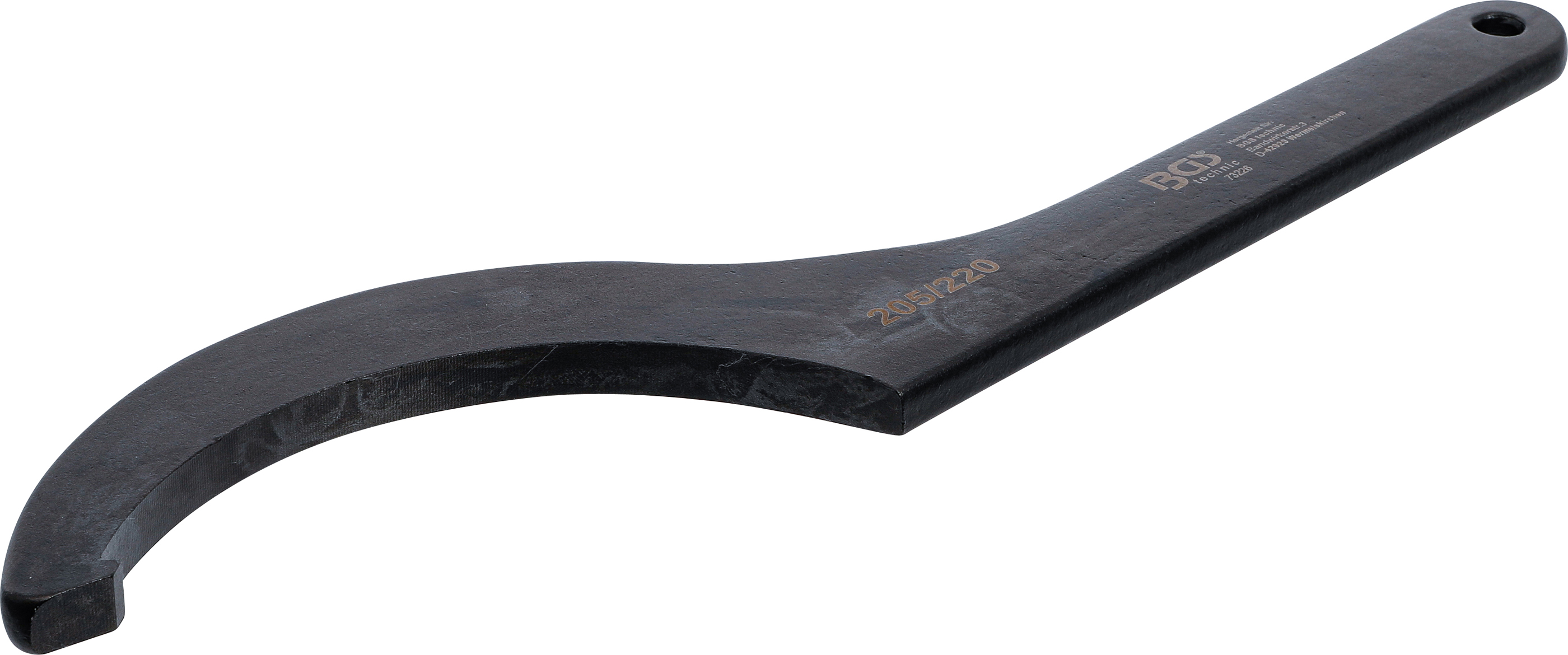 BGS 73226 Hakenschlüssel mit Nase | 205 - 220 mm