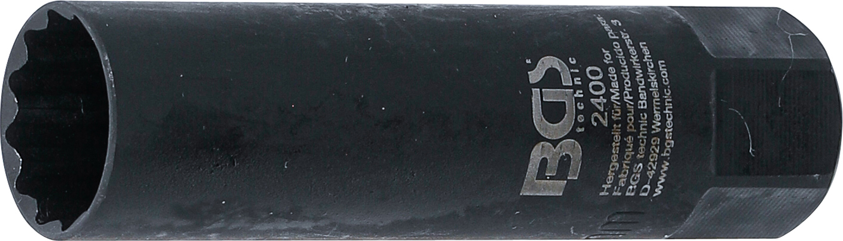 BGS 2400 Zündkerzen-Einsatz Sechskant | Antrieb Innenvierkant 10 mm (3/8") | SW 14 mm