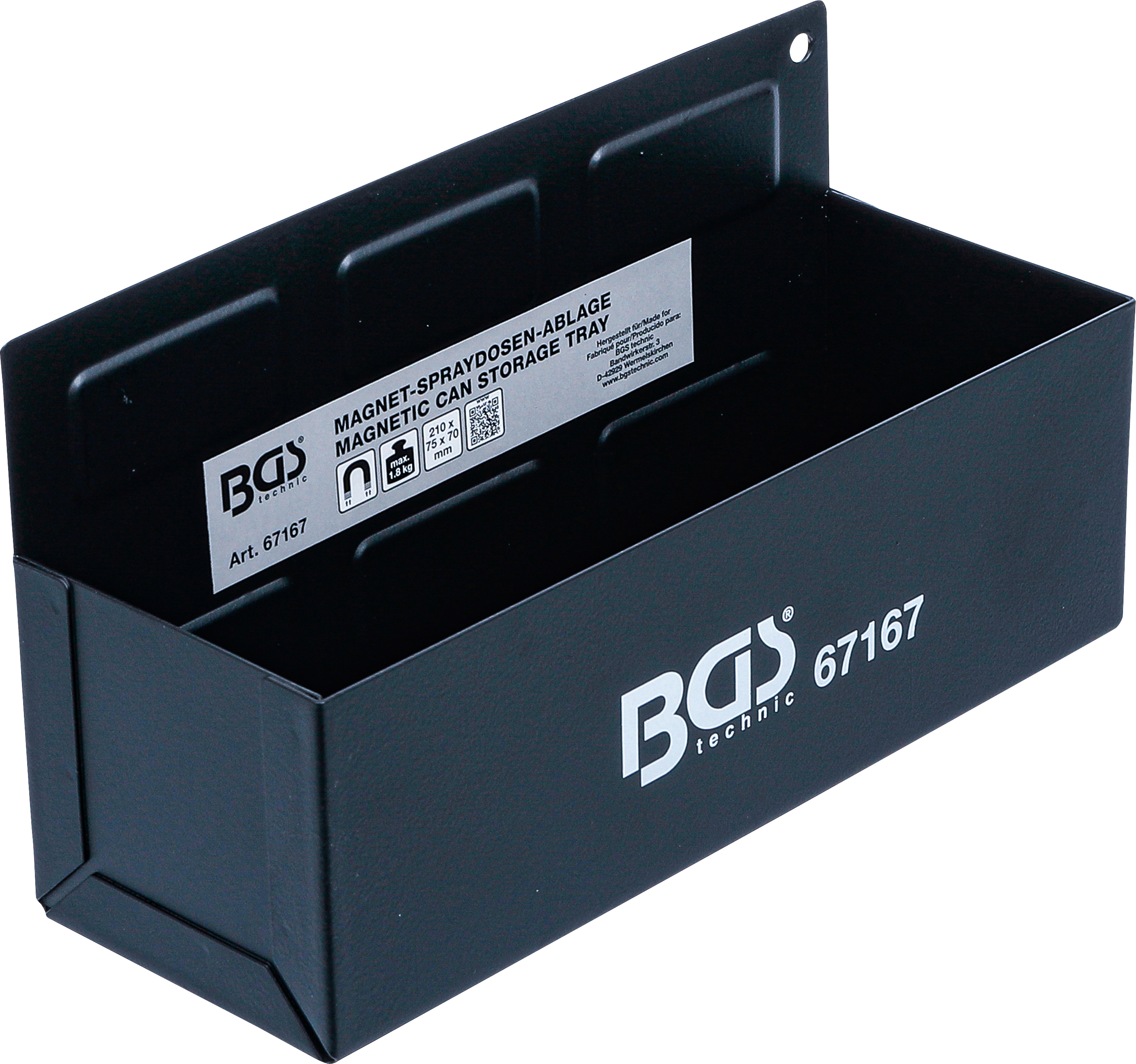 BGS 67167 Magnet-Spraydosen-Ablage | 210 mm