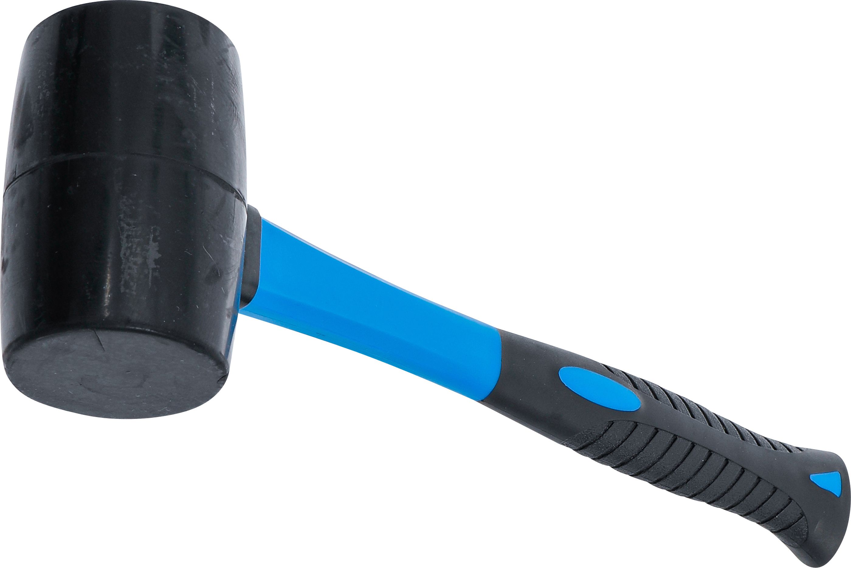 BGS 1961 Gummihammer | Fiberglasstiel | schwarzer Kopf | Ø 60 mm | 500 g