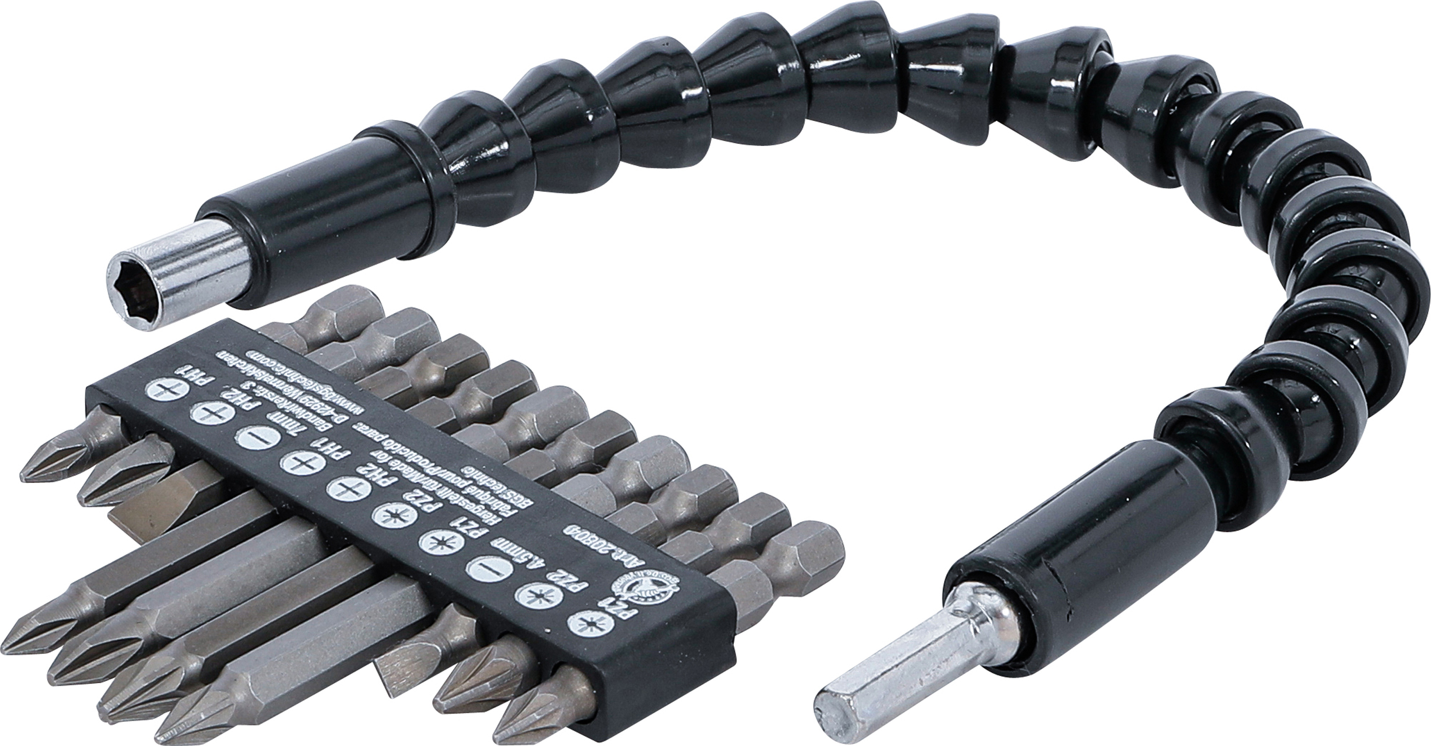 BGS 20804 Bit-Satz mit flexibler Welle | Antrieb Außensechskant 6,3 mm (1/4") | 11-tlg.