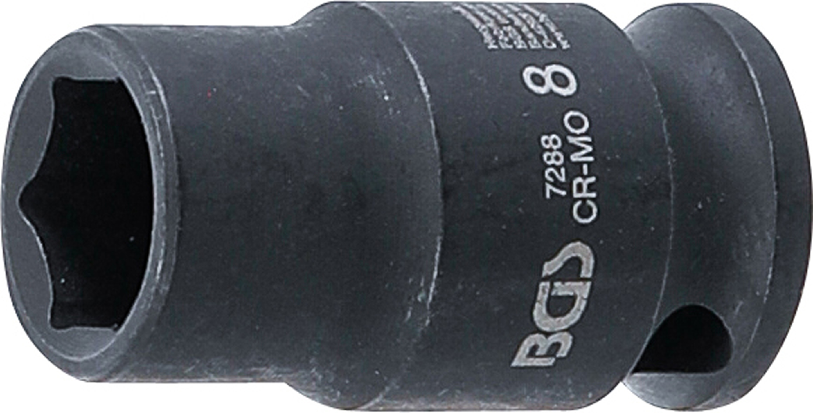BGS 7288 Kraft-Steckschlüssel-Einsatz Sechskant | Antrieb Innenvierkant 6,3 mm (1/4") | SW 8 mm