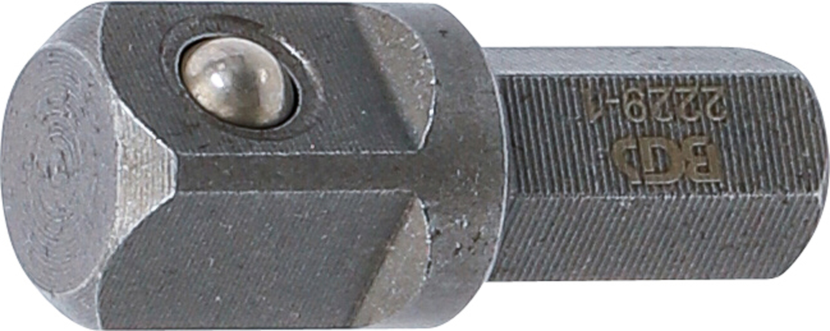 BGS 2229-1 Bit-Knarren-Adapter | Außensechskant 8 mm (5/16") - Außenvierkant 10 mm (3/8") | 30 mm