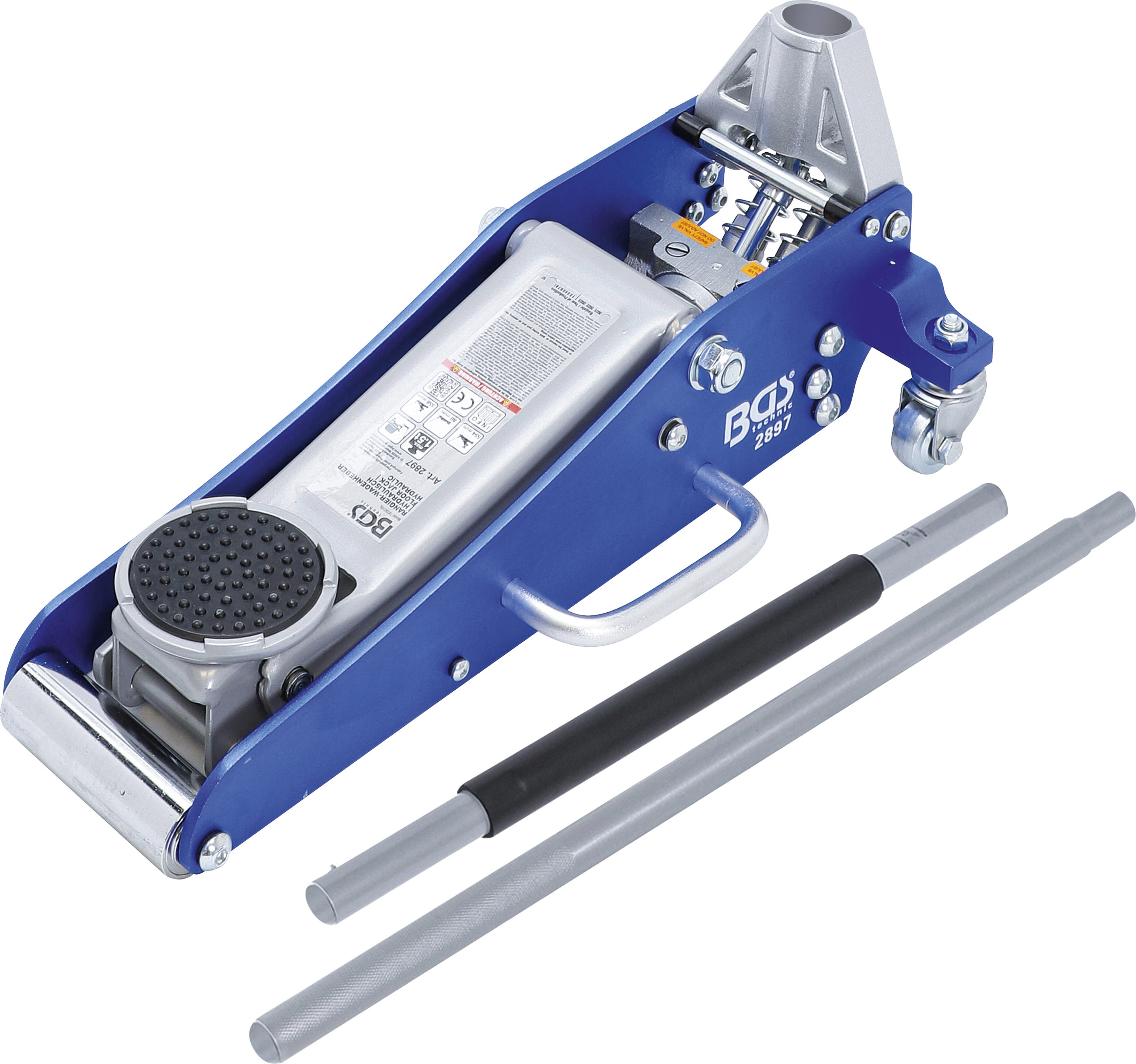 BGS 2897 Rangier-Wagenheber | hydraulisch | Aluminium-Stahl-Konstruktion | 1,5 t