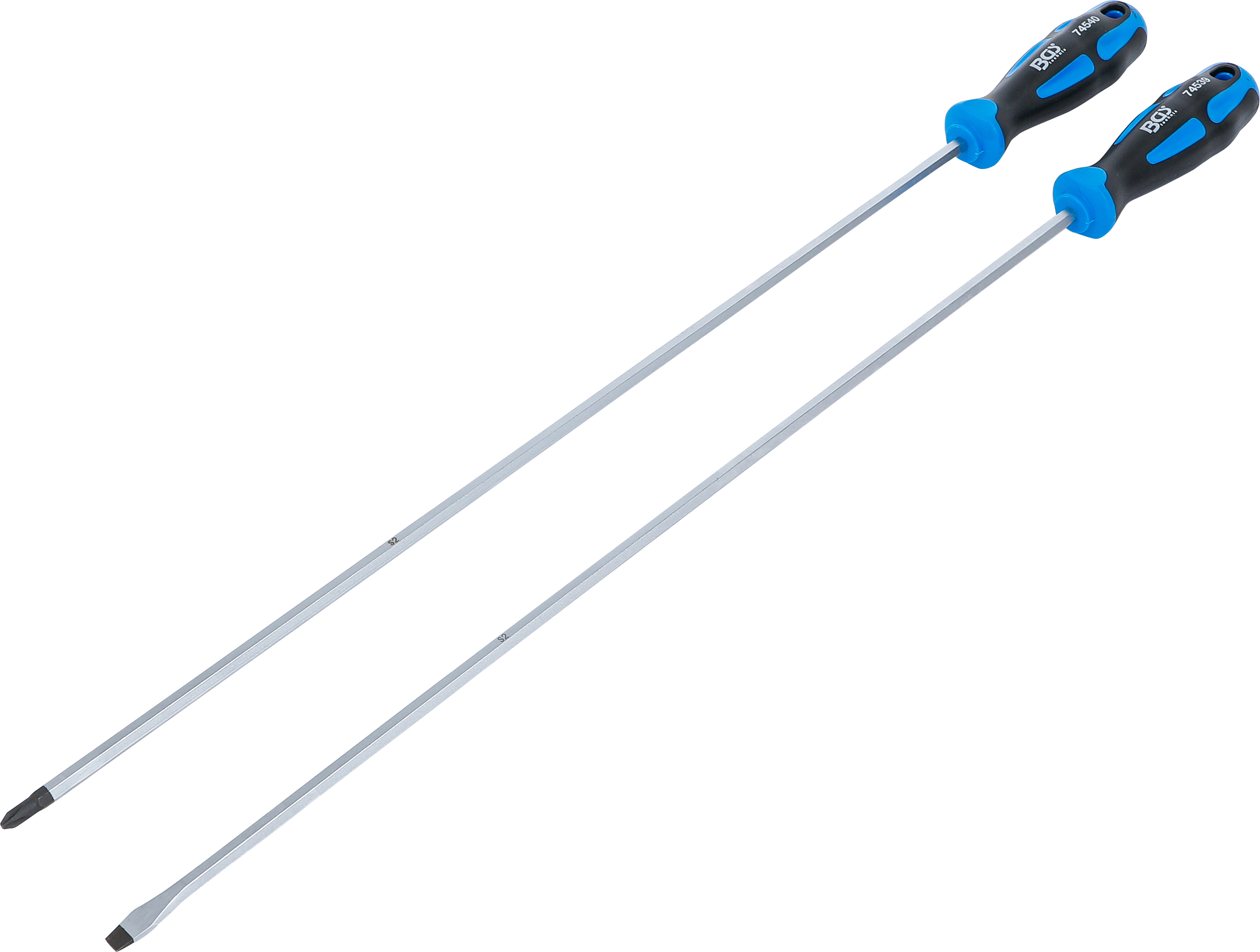 BGS 74538 Schraubendreher-Satz | extra lang | Schlitz, Kreuzschlitz PH | 2-tlg.