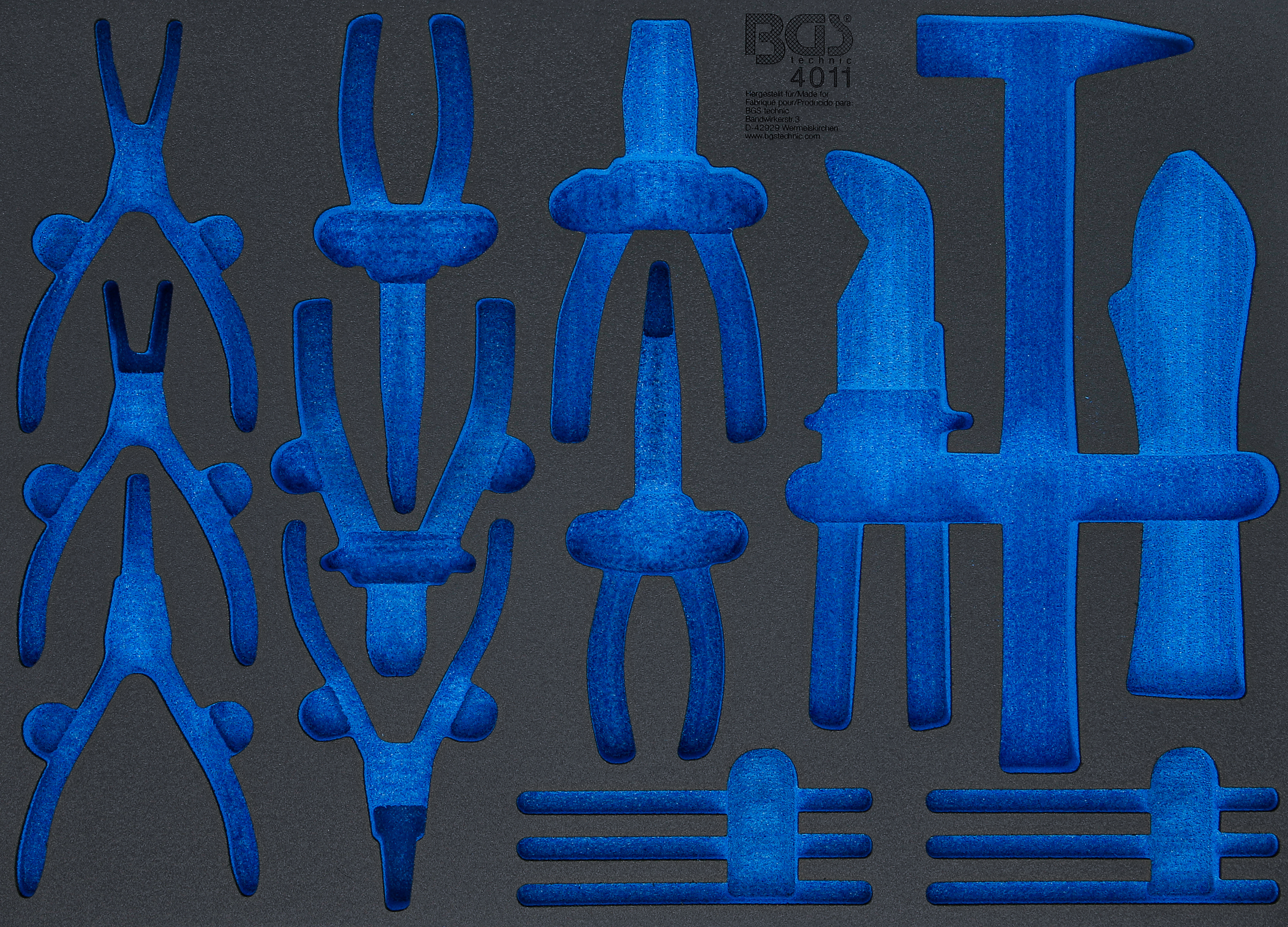 BGS 4011-5 Werkstattwageneinlage 3/3 | leer | für Art. 4011