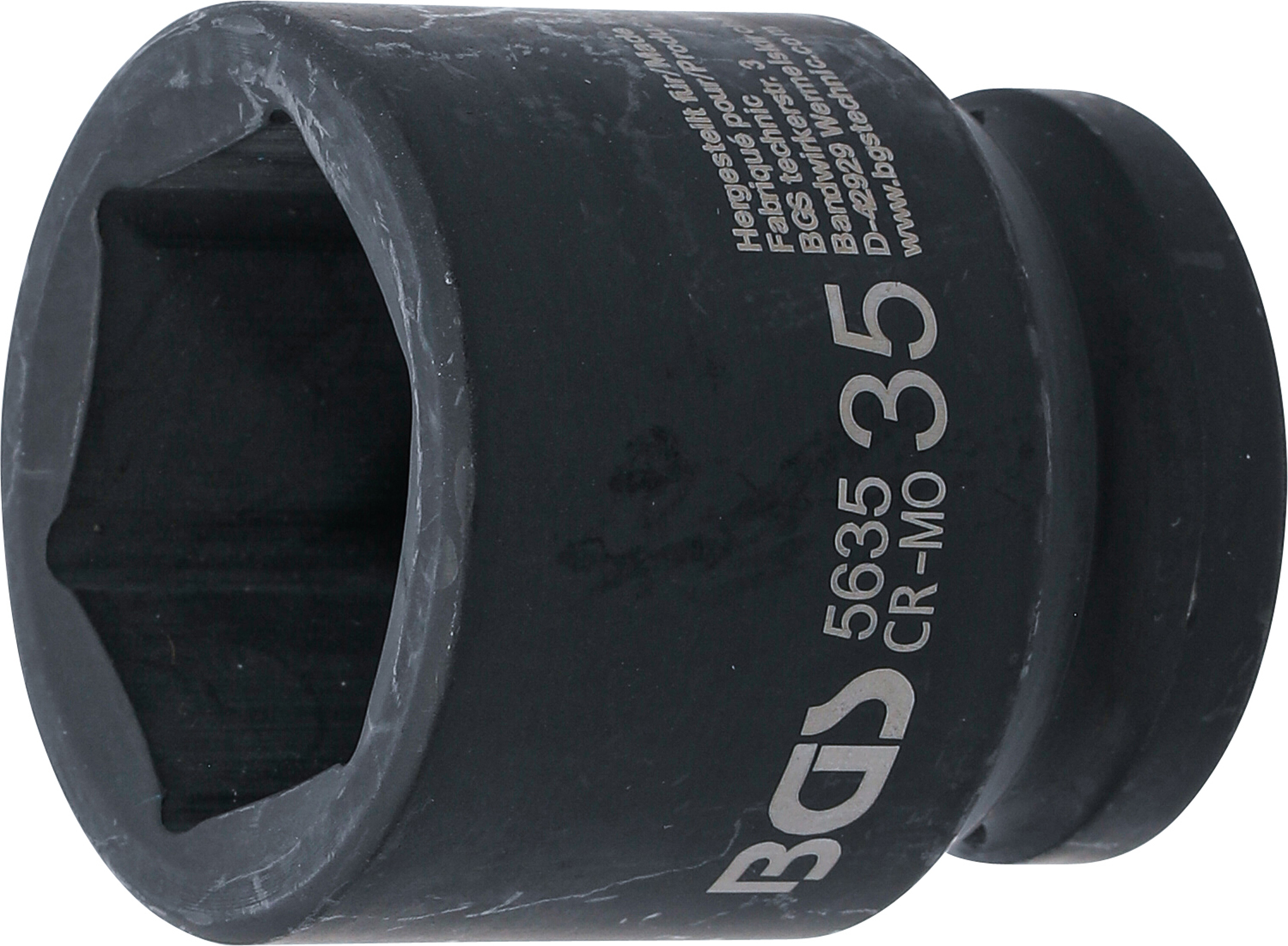 BGS 5635 Kraft-Steckschlüssel-Einsatz Sechskant | Antrieb Innenvierkant 20 mm (3/4") | SW 35 mm