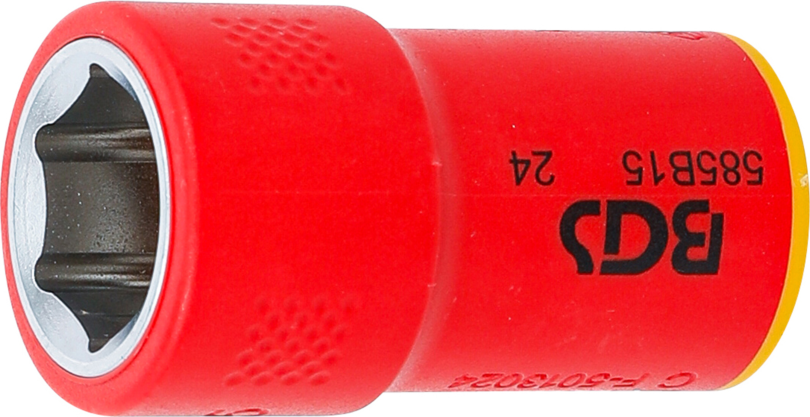 BGS 35875 VDE-Steckschlüssel-Einsatz Sechskant | Antrieb Innenvierkant 10 mm (3/8") | SW 15 mm