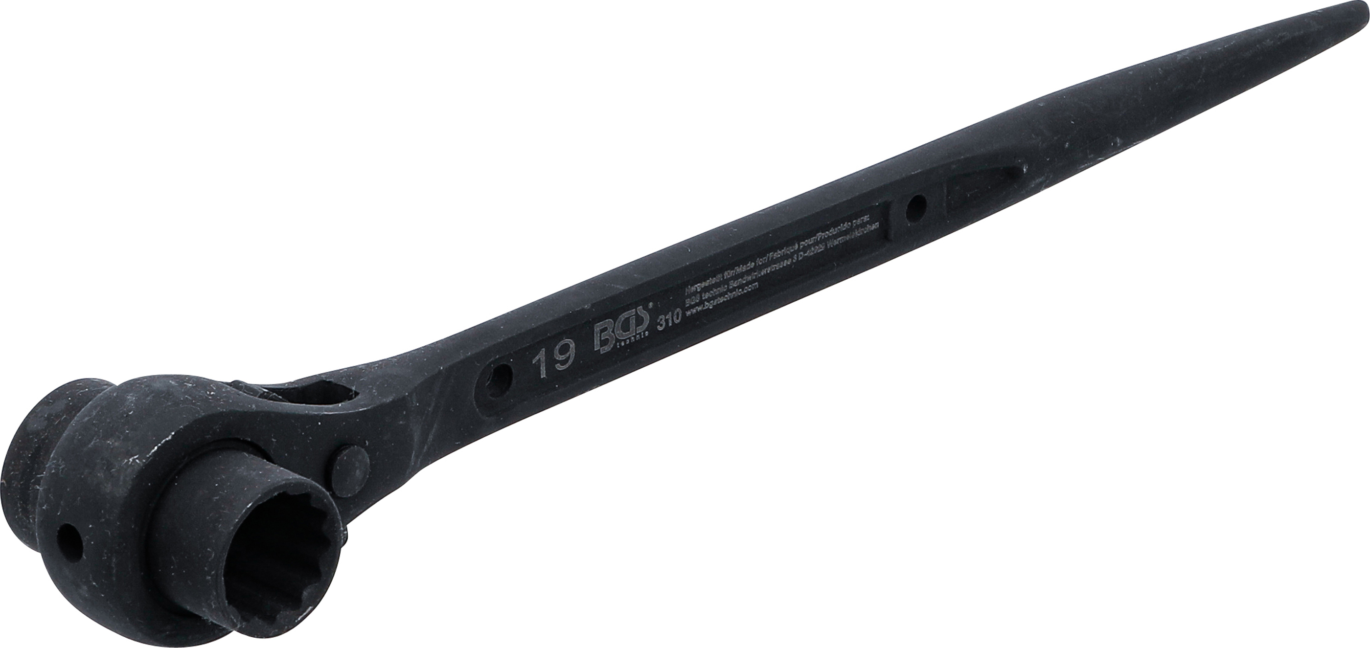 BGS 310 Gerüstbauer-Knarre | SW 19 x 22 mm