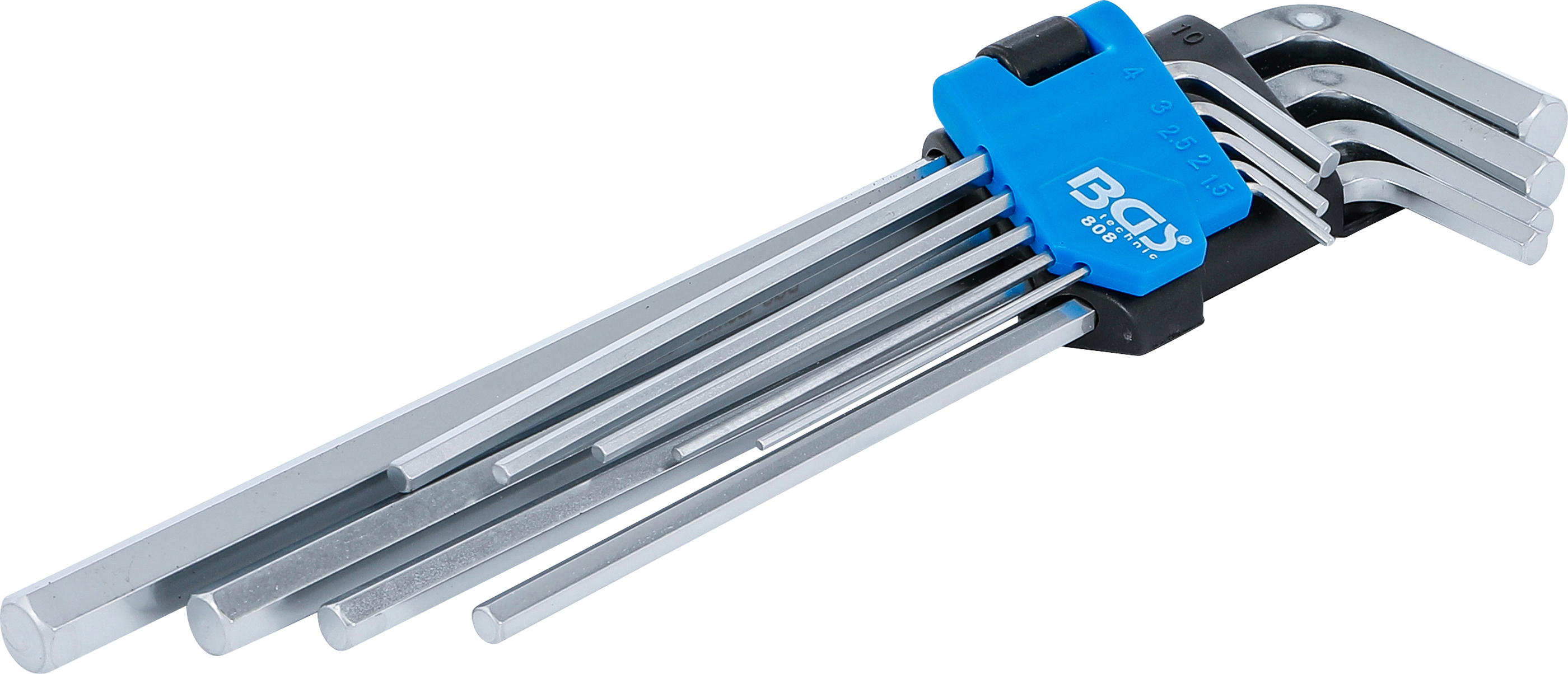 BGS 808 Winkelschlüssel-Satz | extra lang | Innensechskant 1,5 - 10 mm | 9-tlg.