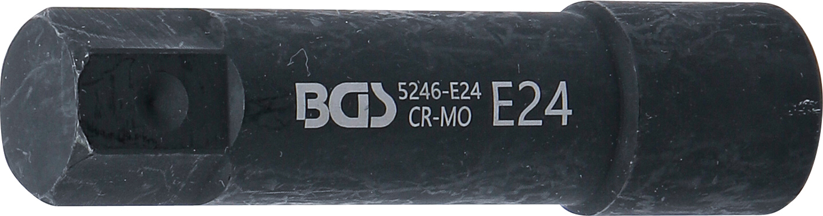 BGS 5246-E24 Steckschlüssel-Einsatz E-Profil, extra lang | Antrieb Außensechskant 22 mm | SW E24 BGS 5246-E24 Steckschlüssel-Einsatz E-Profil, extra lang | Antrieb Außensechskant 22 mm | SW E24
