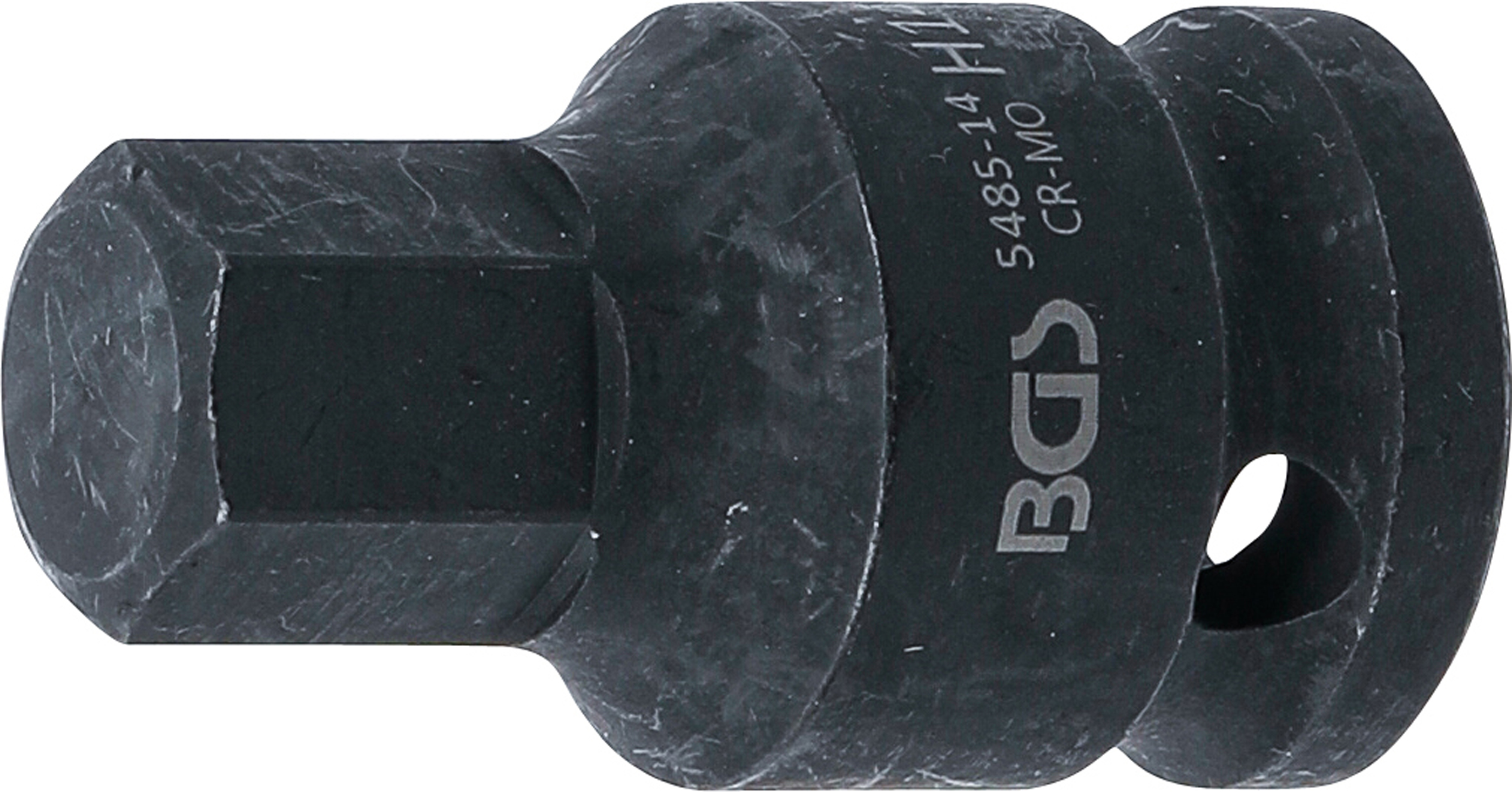 BGS 5485-14 Kraft-Bit-Einsatz | Länge 42 mm | Antrieb Innenvierkant 12,5 mm (1/2") | Innensechskant 14 mm