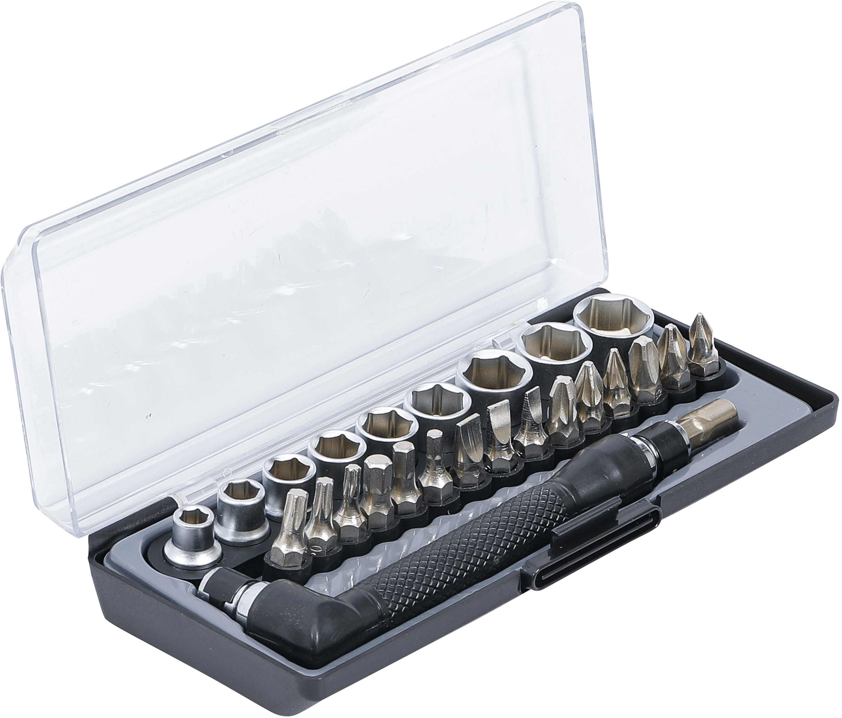 BGS 20802 Bit- und Steckschlüssel-/Winkelschrauber-Satz | Antrieb 6,3 mm (1/4") | 26-tlg.