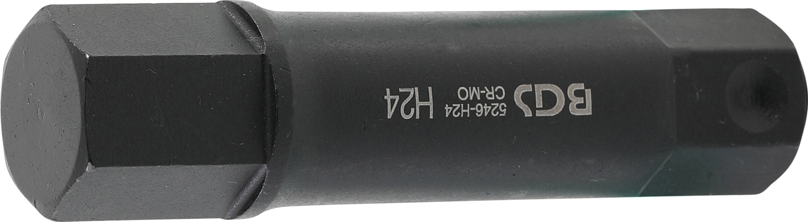 BGS 5246-H24 Bit | Länge 100 mm | Antrieb Außensechskant 22 mm | Innensechskant 24 mm