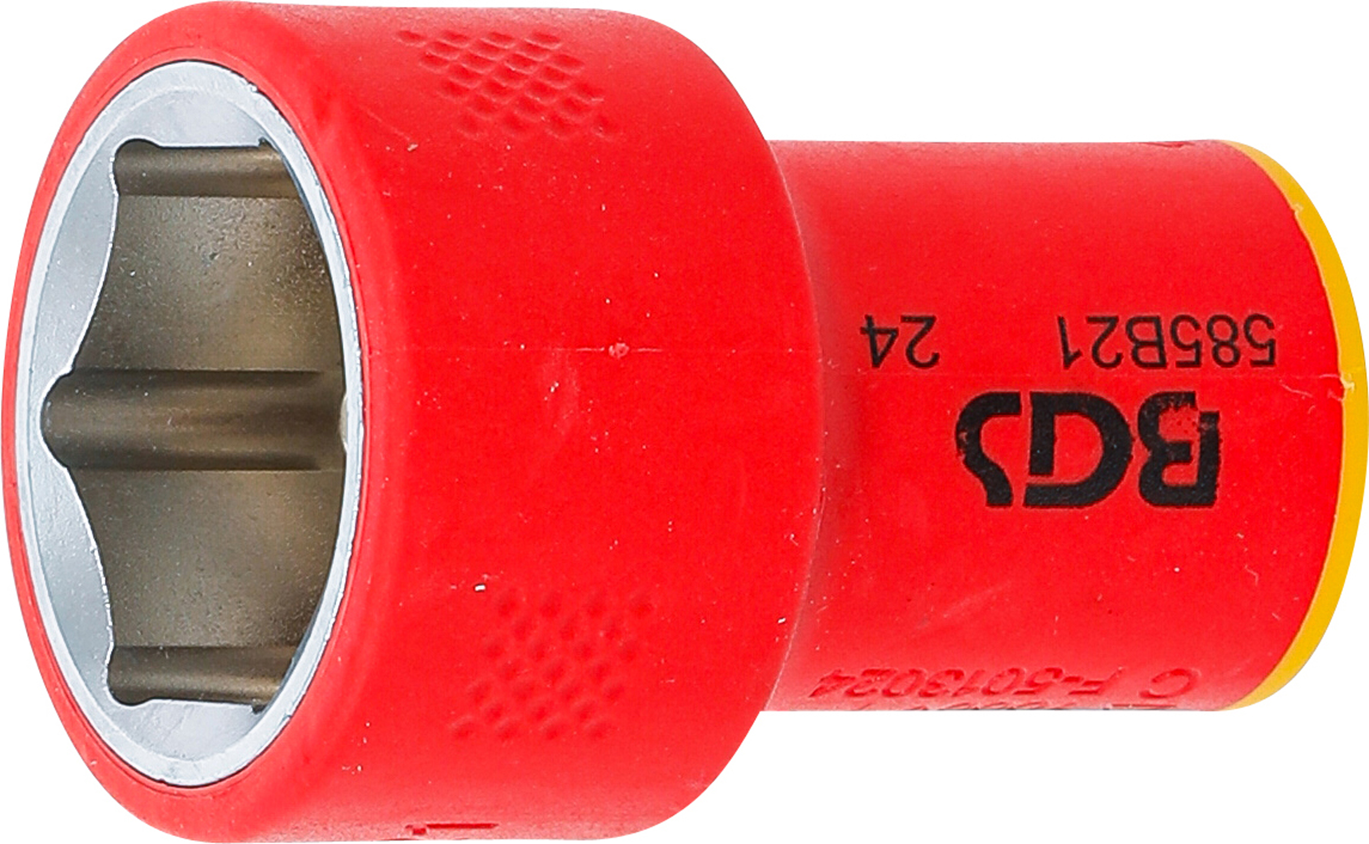 BGS 35880 VDE-Steckschlüssel-Einsatz Sechskant | Antrieb Innenvierkant 10 mm (3/8") | SW 21 mm