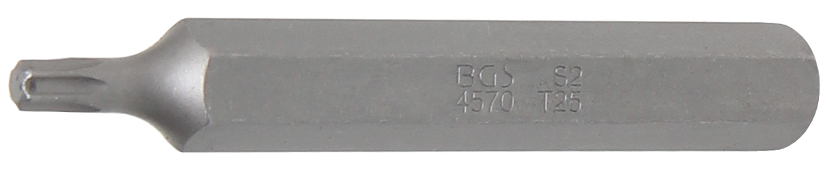 BGS 4570 Bit | Länge 75 mm | Antrieb Außensechskant 10 mm (3/8") | T-Profil (für Torx) T25