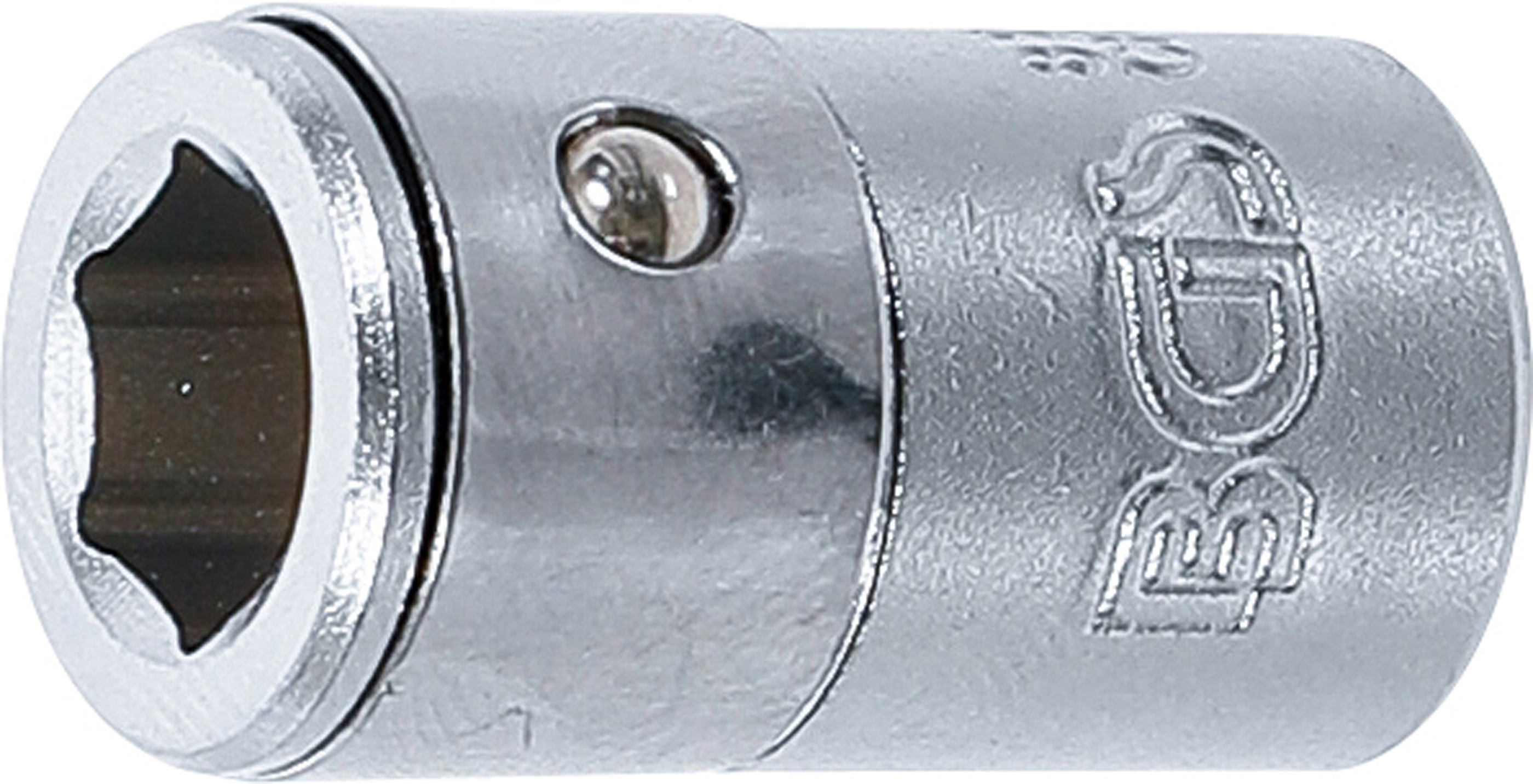 BGS 8251 Bit-Adapter mit Haltekugel | Innenvierkant 6,3 mm (1/4") | Innensechskant 8 mm (5/16")