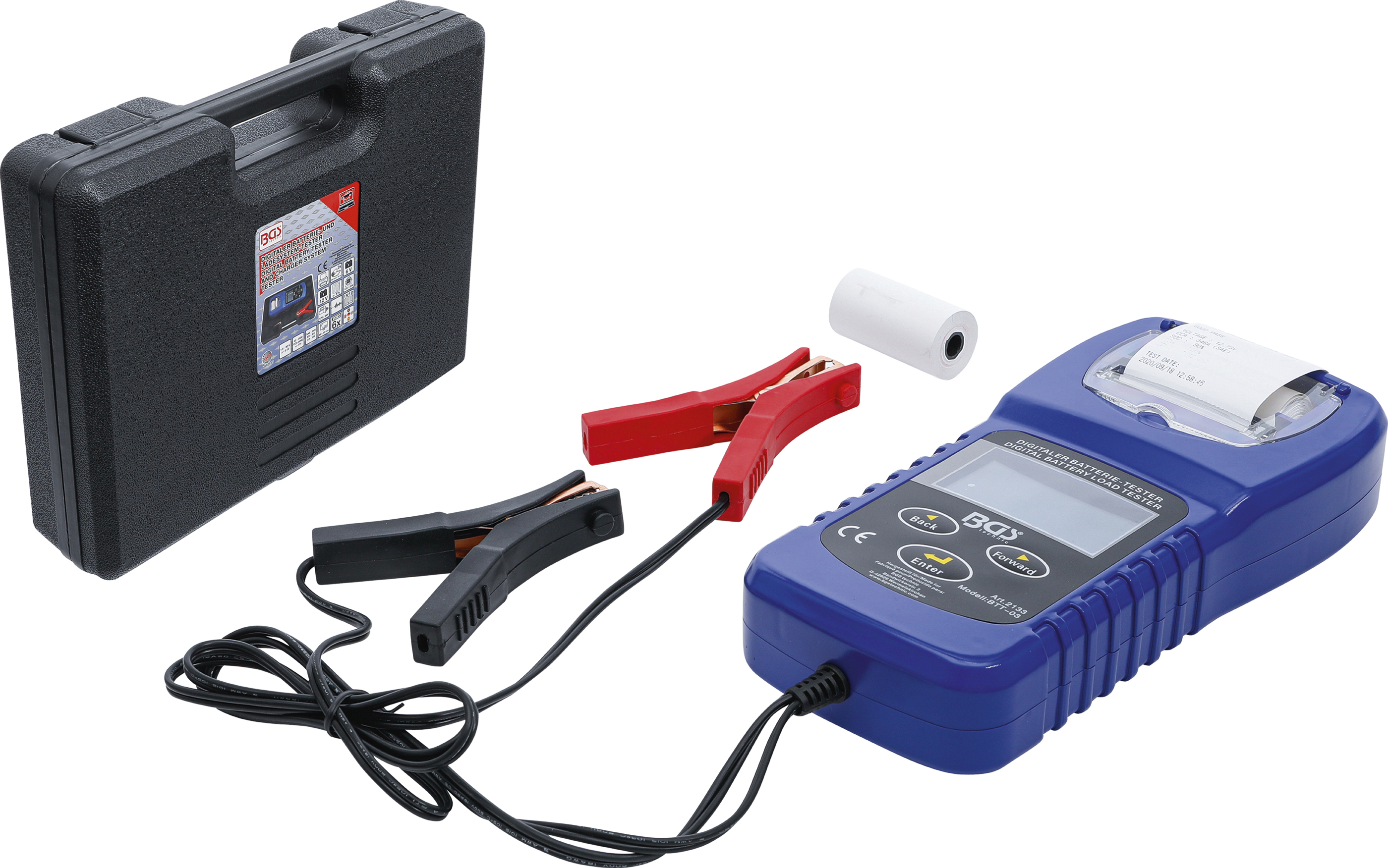 BGS 2133 Digitaler Batterie- und Ladesystem-Tester | mit Drucker