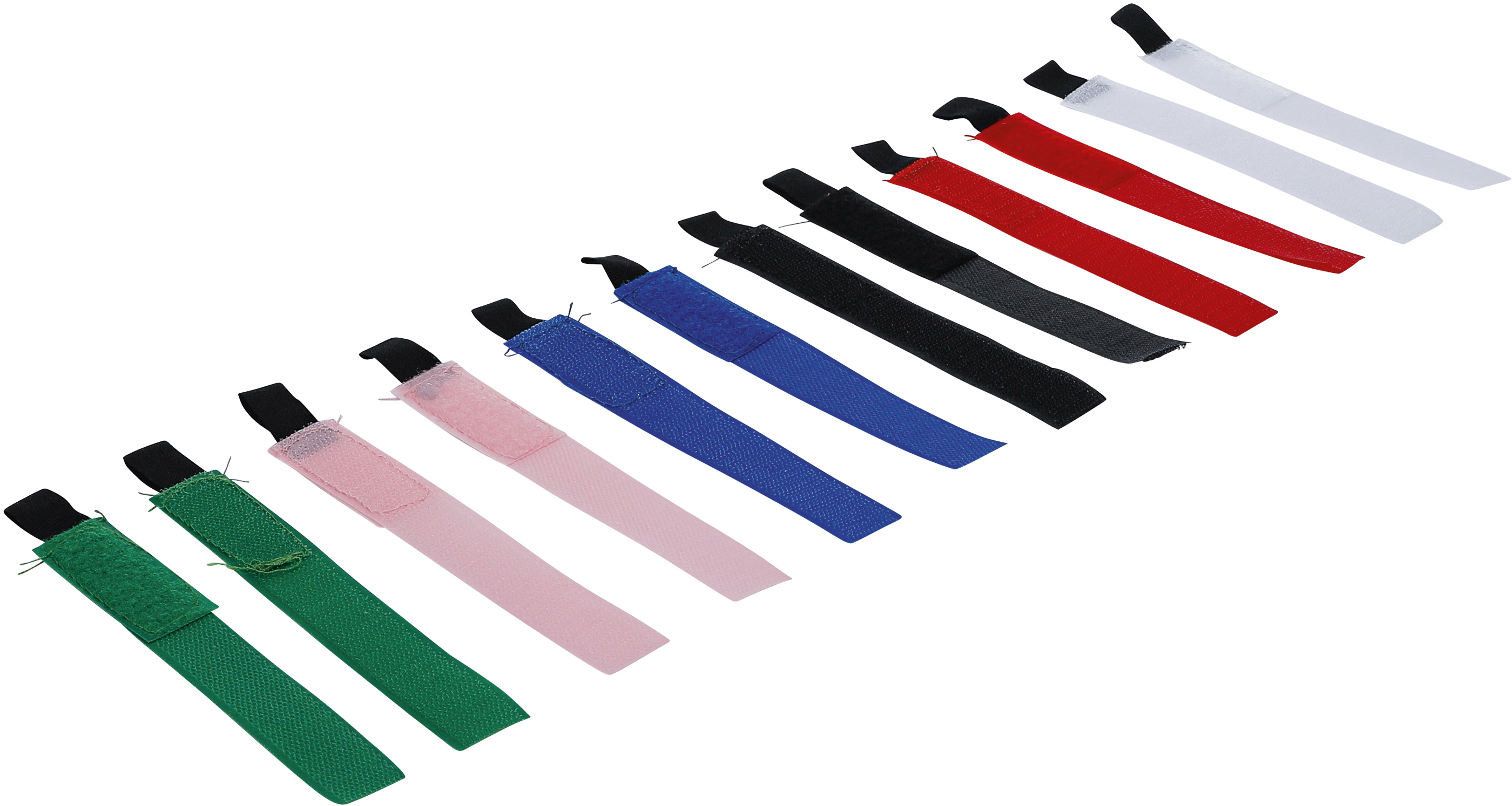 BGS 80825 Klettband-Sortiment | 20 x 190 mm | 12-tlg.