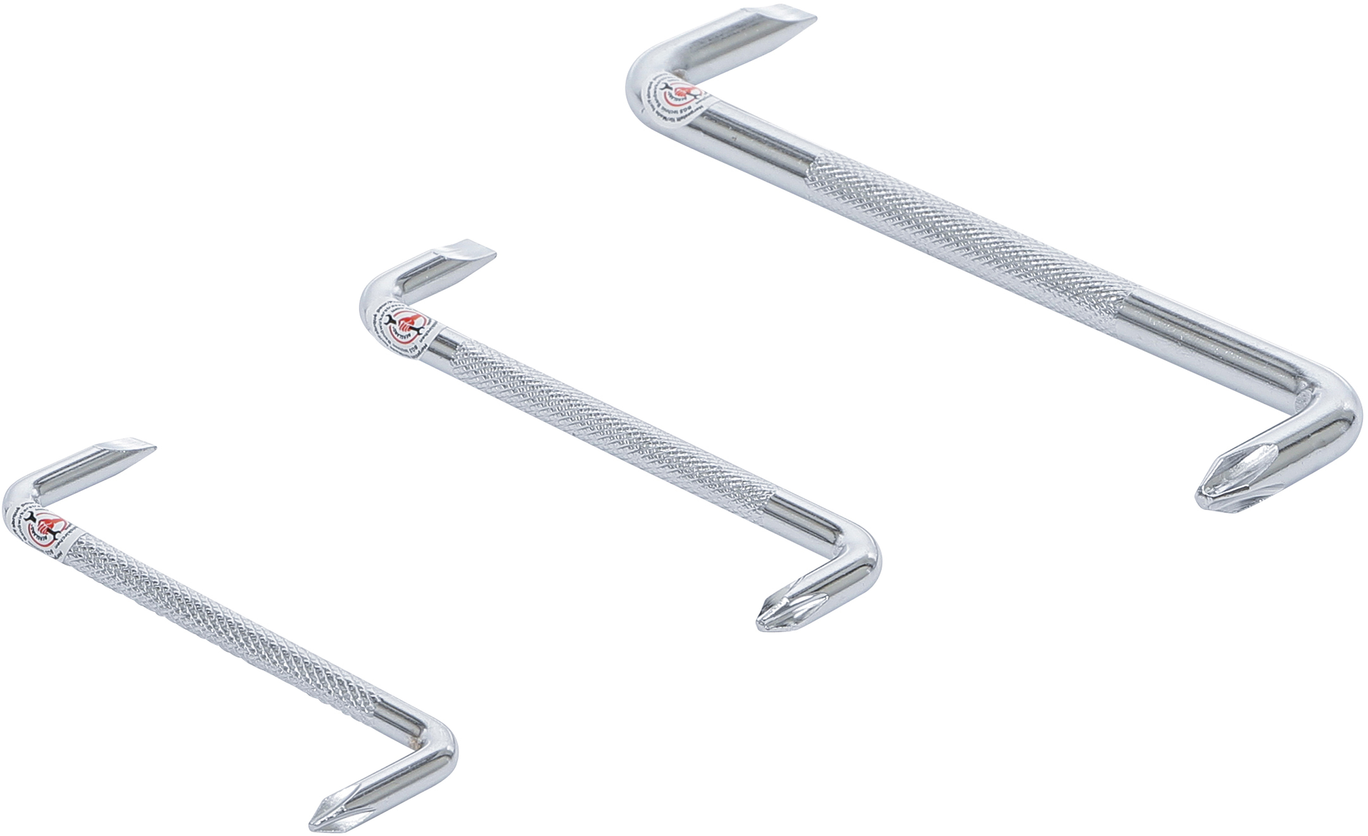 BGS 7982 Winkel-Schraubendreher-Satz | Schlitz / Kreuzschlitz | 3-tlg.