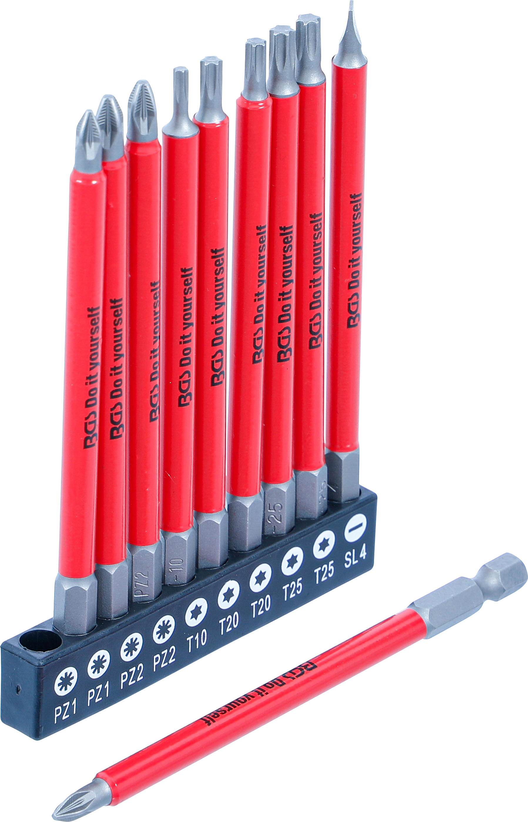 BGS 20812 Antirutsch-Bit-Satz | magnetisch | 110 mm | 10-tlg.