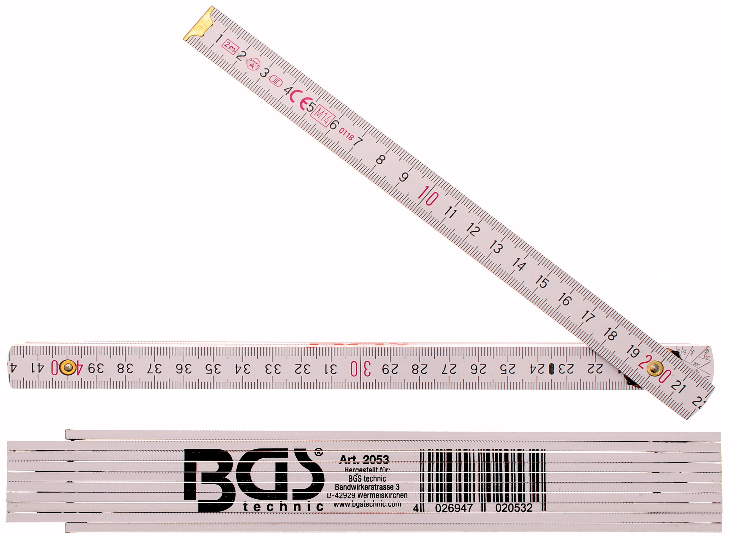 BGS 2053 Holz-Gliedermaßstab | 2 m BGS 2053 Holz-Gliedermaßstab | 2 m