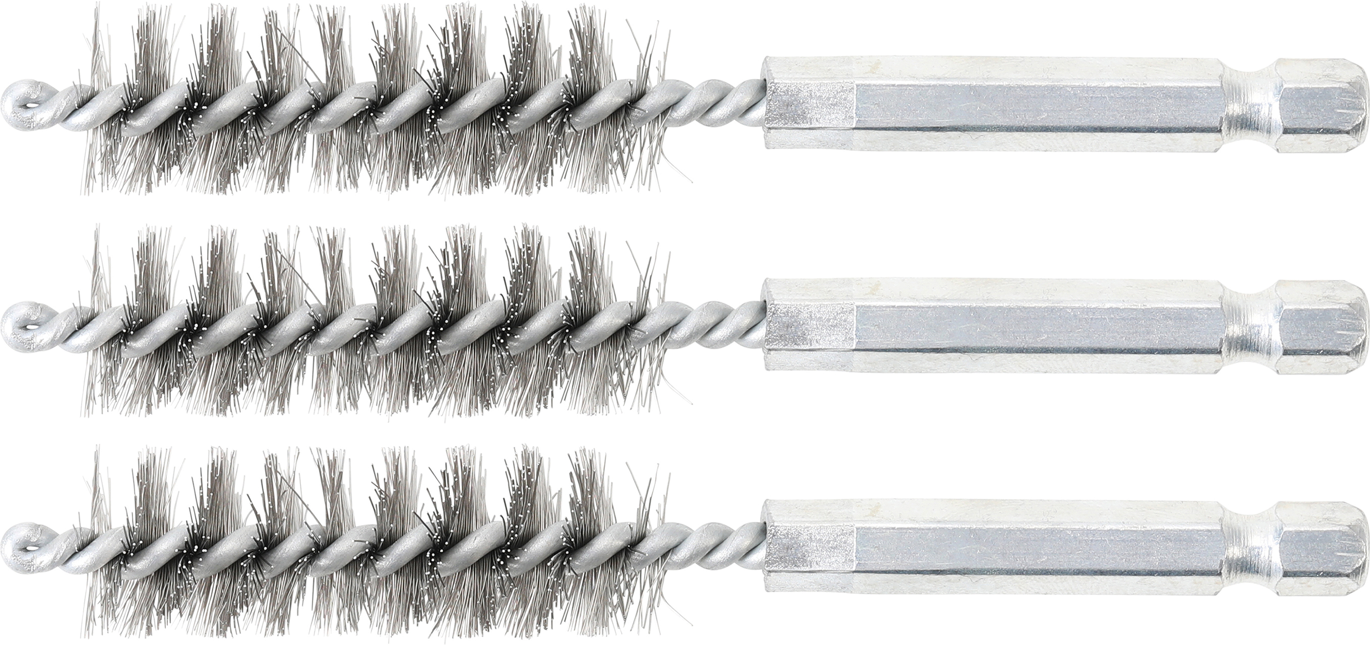 BGS 3078-14-S Stahlbürste | 14 mm | Antrieb Außensechskant 6,3 mm (1/4") | 3-tlg.